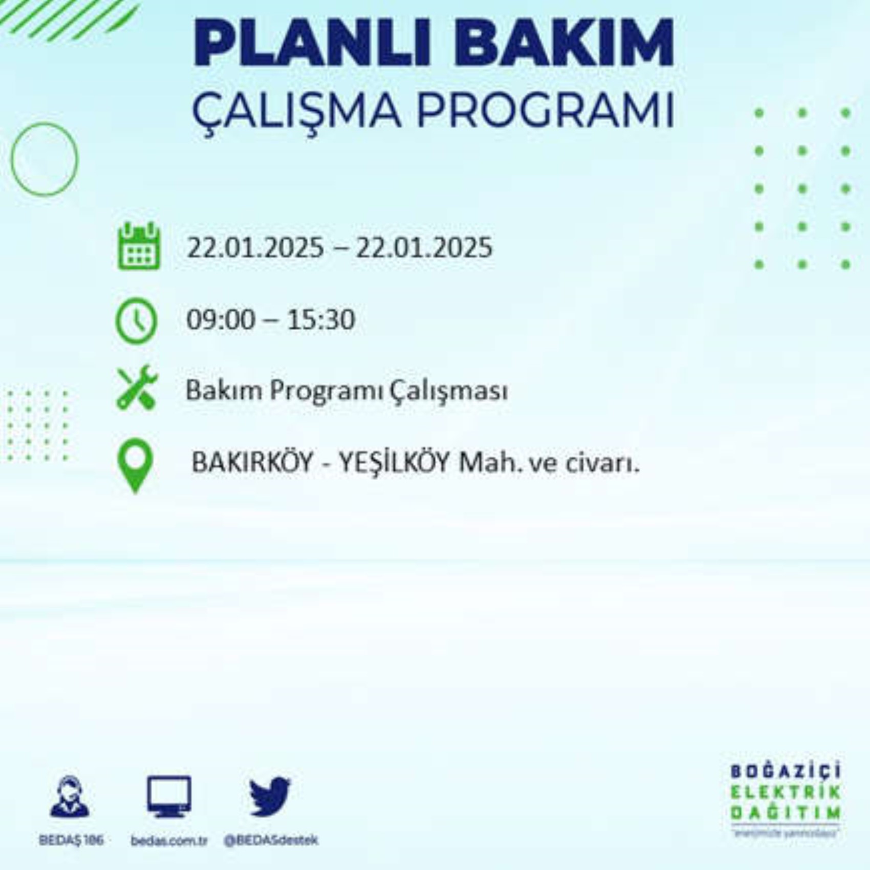 BEDAŞ açıkladı... İstanbul'da elektrik kesintisi: 22 Ocak'ta hangi mahalleler etkilenecek?