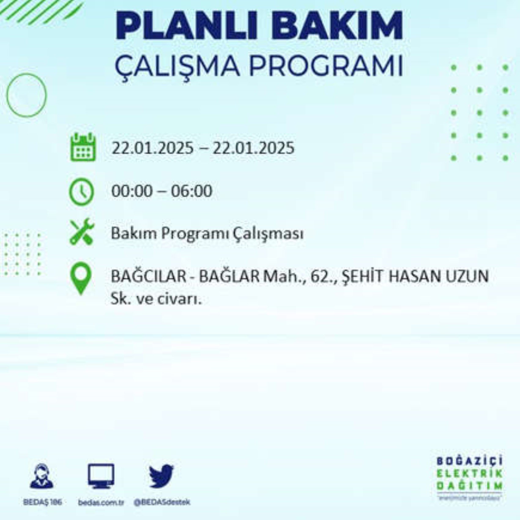 BEDAŞ açıkladı... İstanbul'da elektrik kesintisi: 22 Ocak'ta hangi mahalleler etkilenecek?