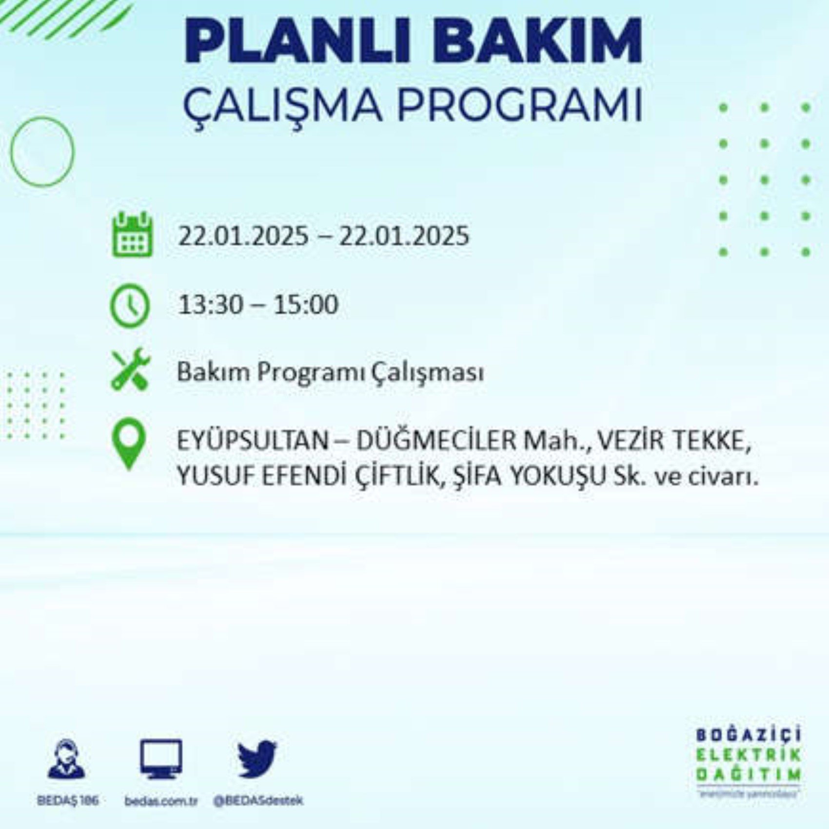 BEDAŞ açıkladı... İstanbul'da elektrik kesintisi: 22 Ocak'ta hangi mahalleler etkilenecek?