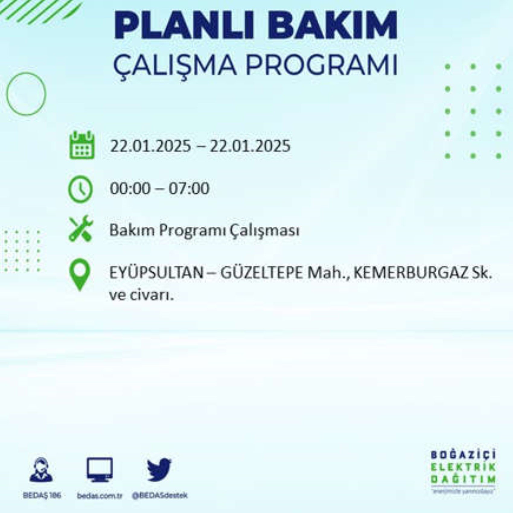 BEDAŞ açıkladı... İstanbul'da elektrik kesintisi: 22 Ocak'ta hangi mahalleler etkilenecek?