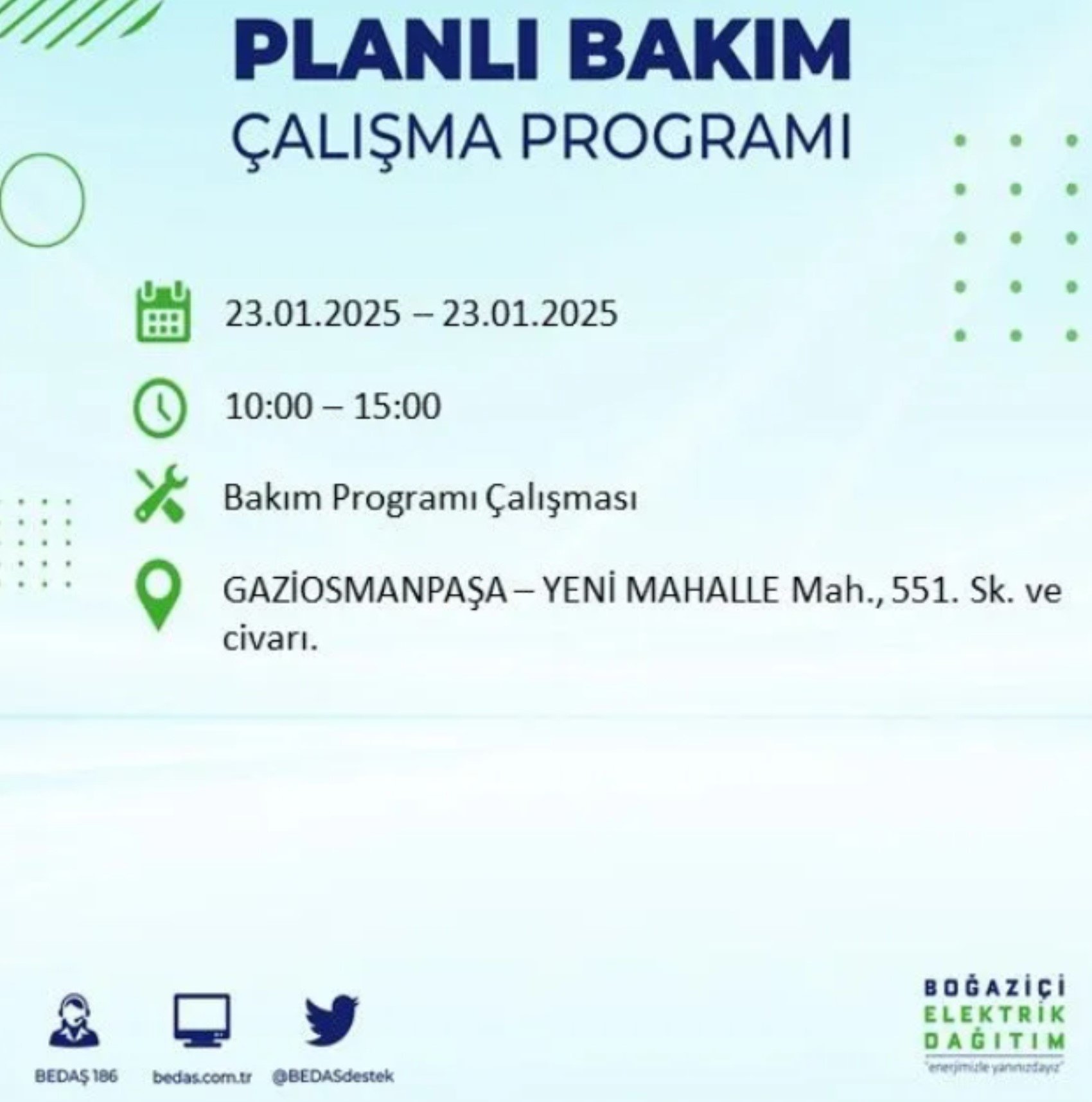 BEDAŞ açıkladı... İstanbul'da elektrik kesintisi: 23 Ocak'ta hangi mahalleler etkilenecek?