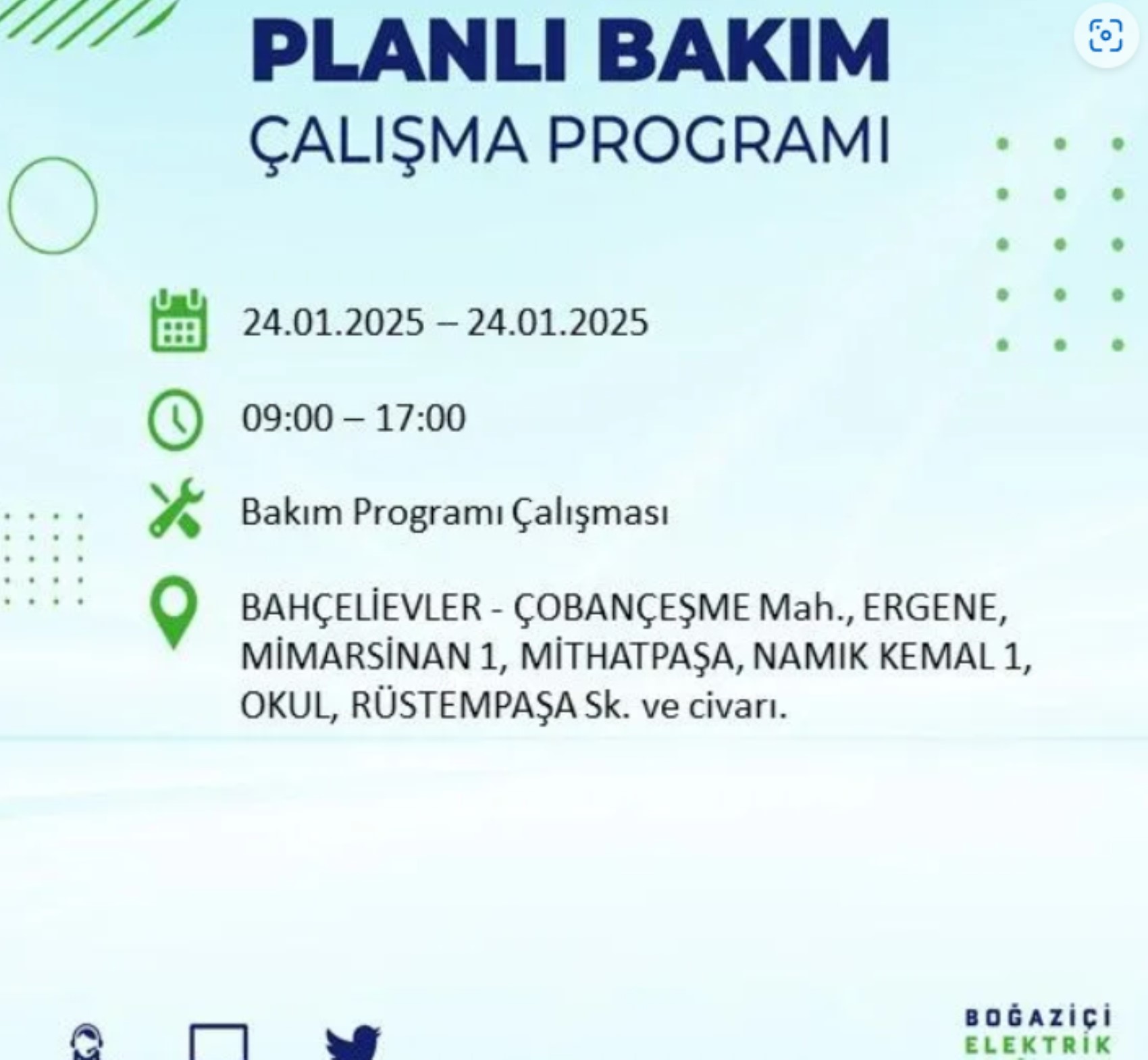 BEDAŞ açıkladı... İstanbul'da elektrik kesintisi: 24 Ocak'ta hangi mahalleler etkilenecek?