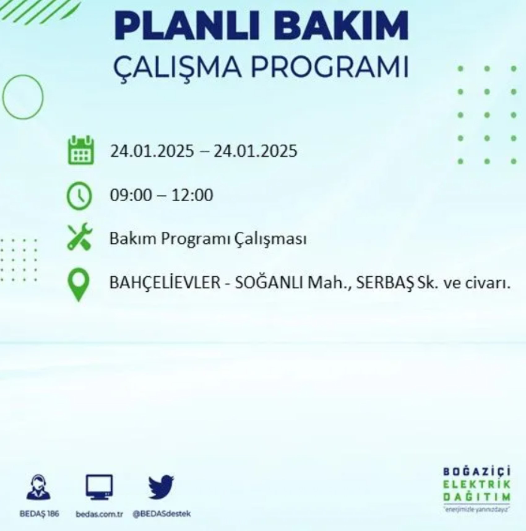 BEDAŞ açıkladı... İstanbul'da elektrik kesintisi: 24 Ocak'ta hangi mahalleler etkilenecek?