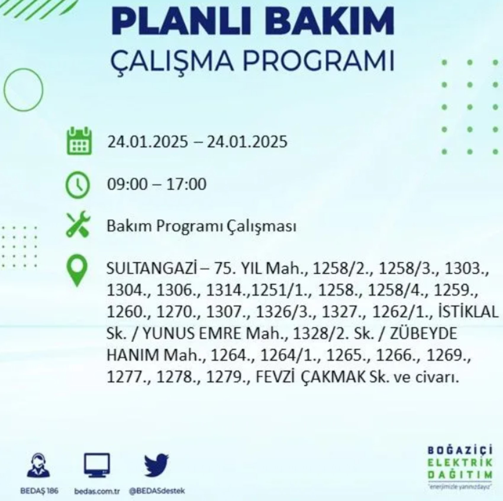 BEDAŞ açıkladı... İstanbul'da elektrik kesintisi: 24 Ocak'ta hangi mahalleler etkilenecek?