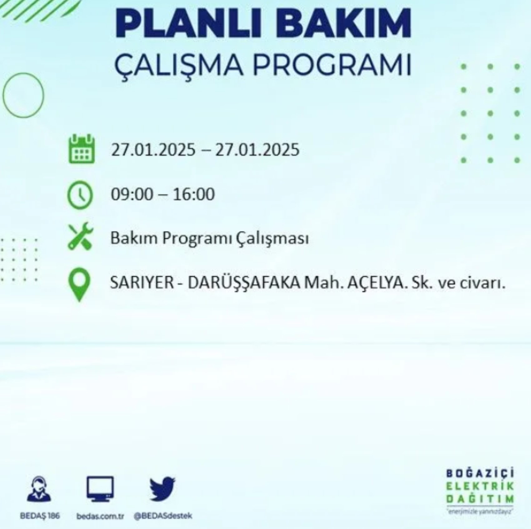 BEDAŞ açıkladı... İstanbul'da elektrik kesintisi: 27 Ocak'ta hangi mahalleler etkilenecek?