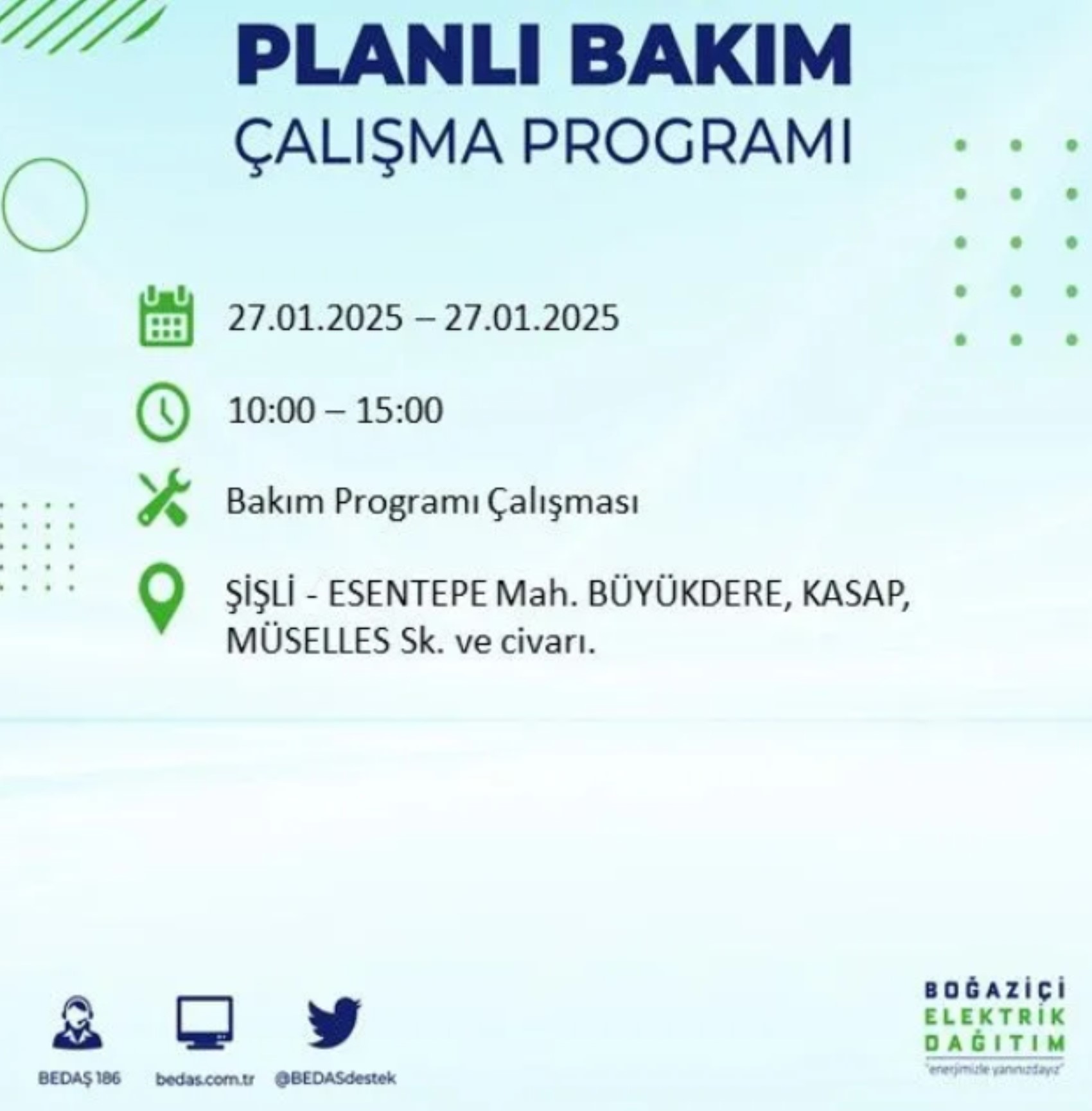 BEDAŞ açıkladı... İstanbul'da elektrik kesintisi: 27 Ocak'ta hangi mahalleler etkilenecek?