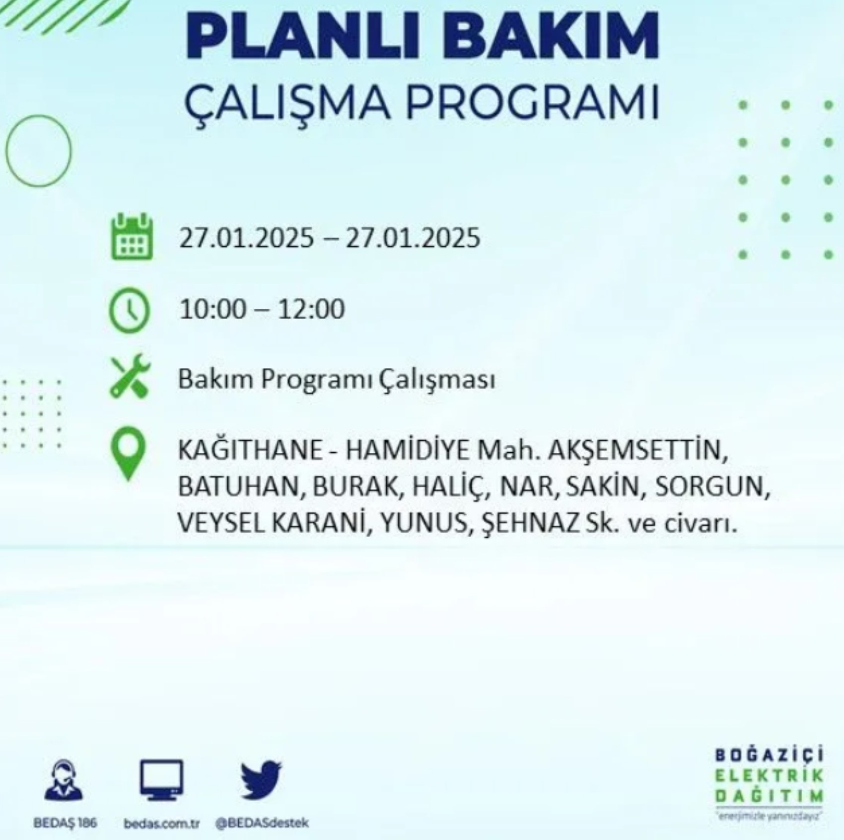 BEDAŞ açıkladı... İstanbul'da elektrik kesintisi: 27 Ocak'ta hangi mahalleler etkilenecek?