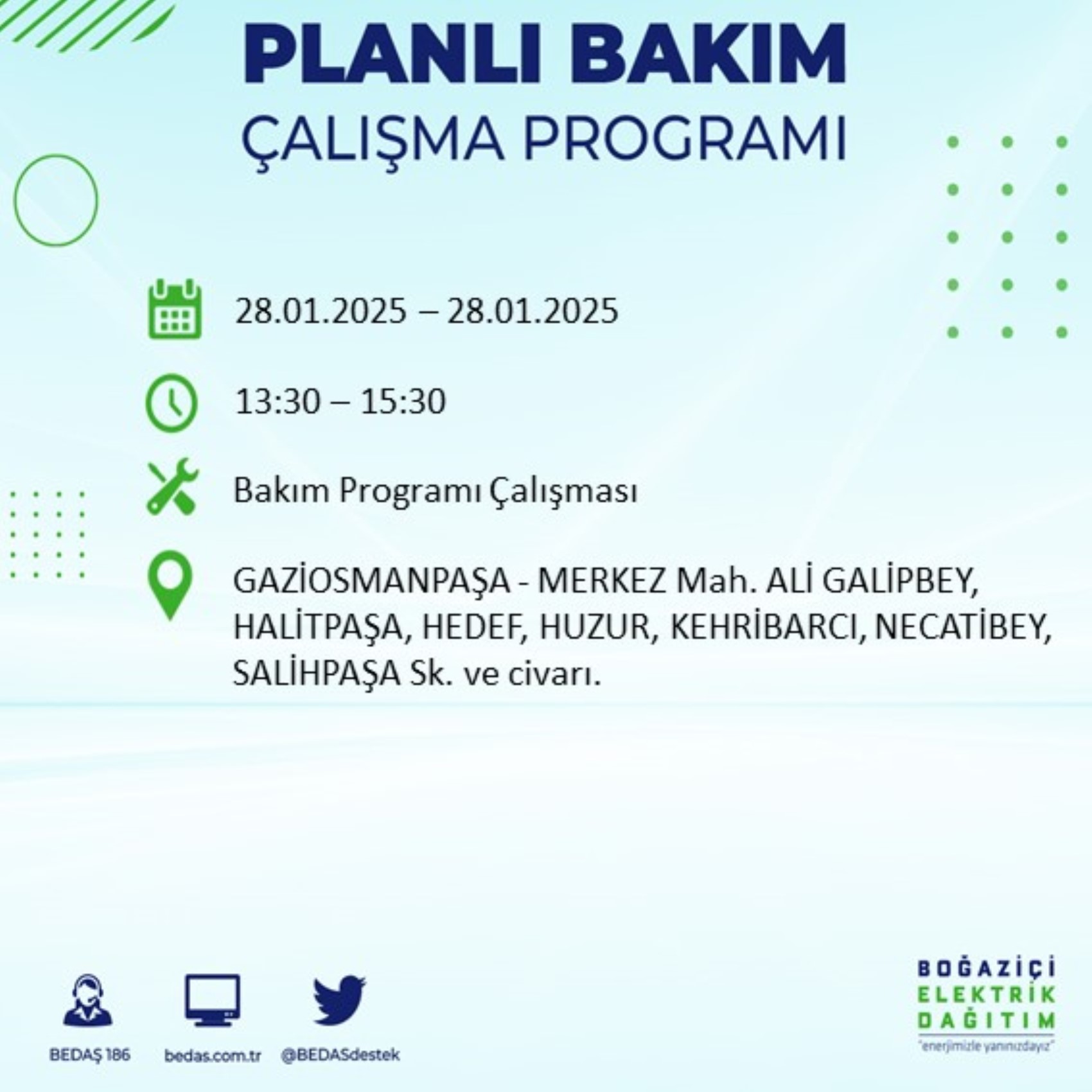 BEDAŞ açıkladı... İstanbul'da elektrik kesintisi: 28 Ocak'ta hangi mahalleler etkilenecek?