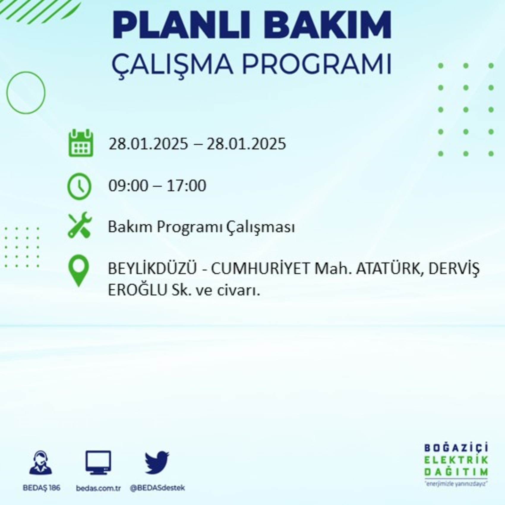 BEDAŞ açıkladı... İstanbul'da elektrik kesintisi: 28 Ocak'ta hangi mahalleler etkilenecek?