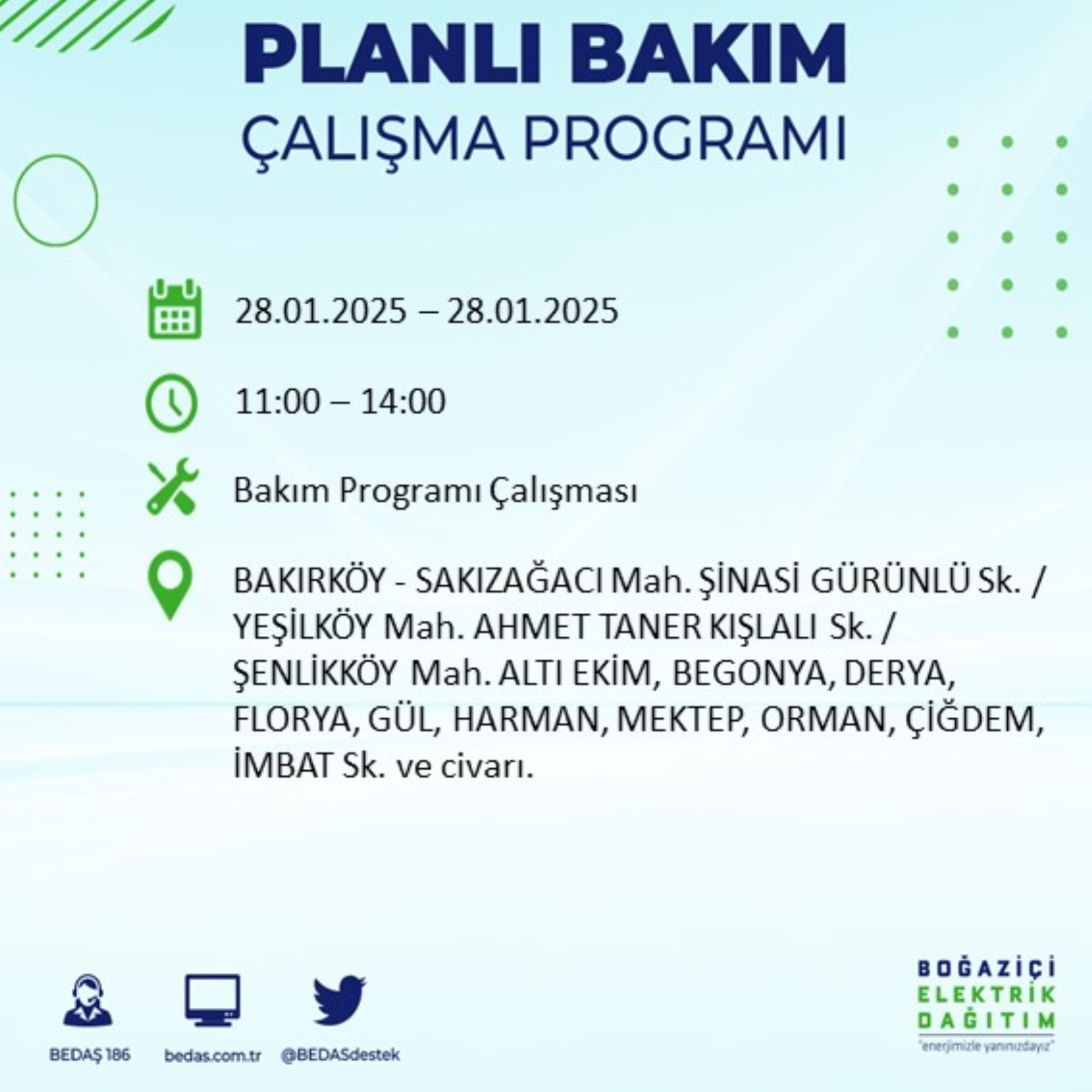 BEDAŞ açıkladı... İstanbul'da elektrik kesintisi: 28 Ocak'ta hangi mahalleler etkilenecek?