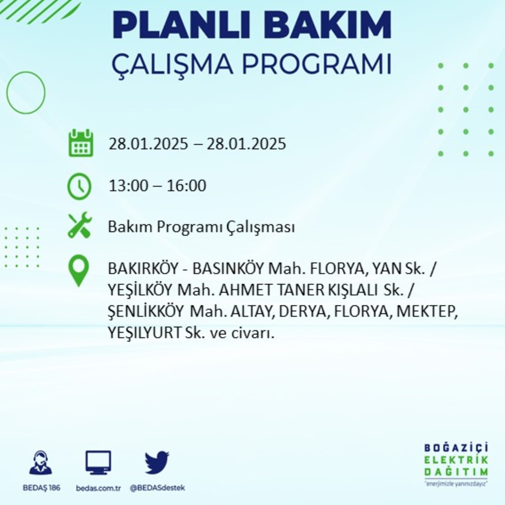 BEDAŞ açıkladı... İstanbul'da elektrik kesintisi: 28 Ocak'ta hangi mahalleler etkilenecek?