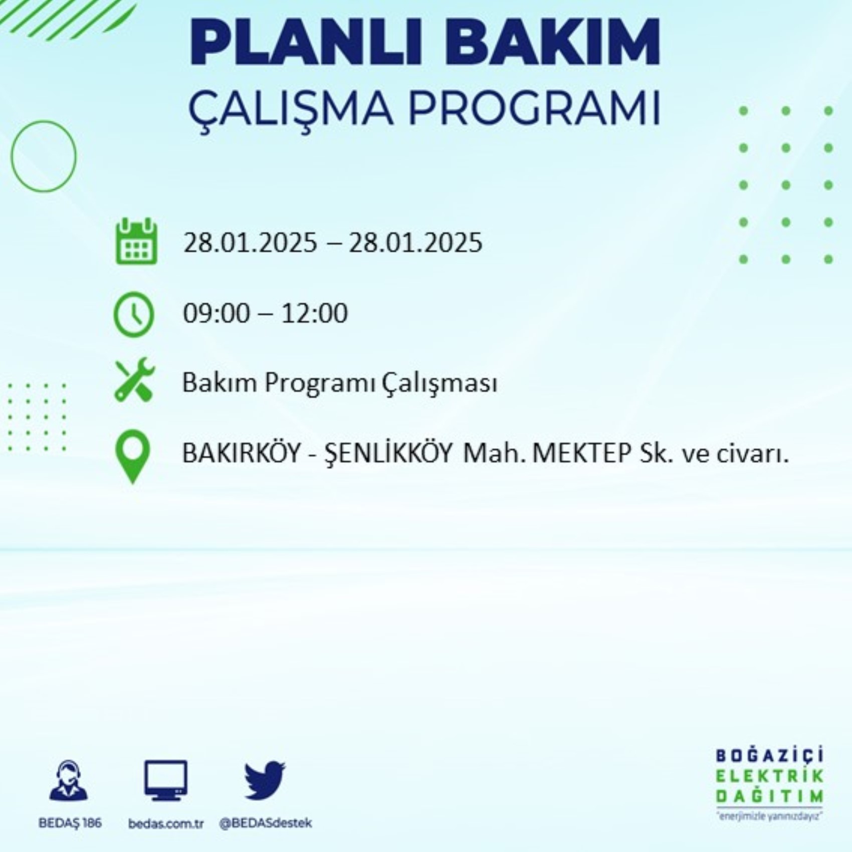 BEDAŞ açıkladı... İstanbul'da elektrik kesintisi: 28 Ocak'ta hangi mahalleler etkilenecek?