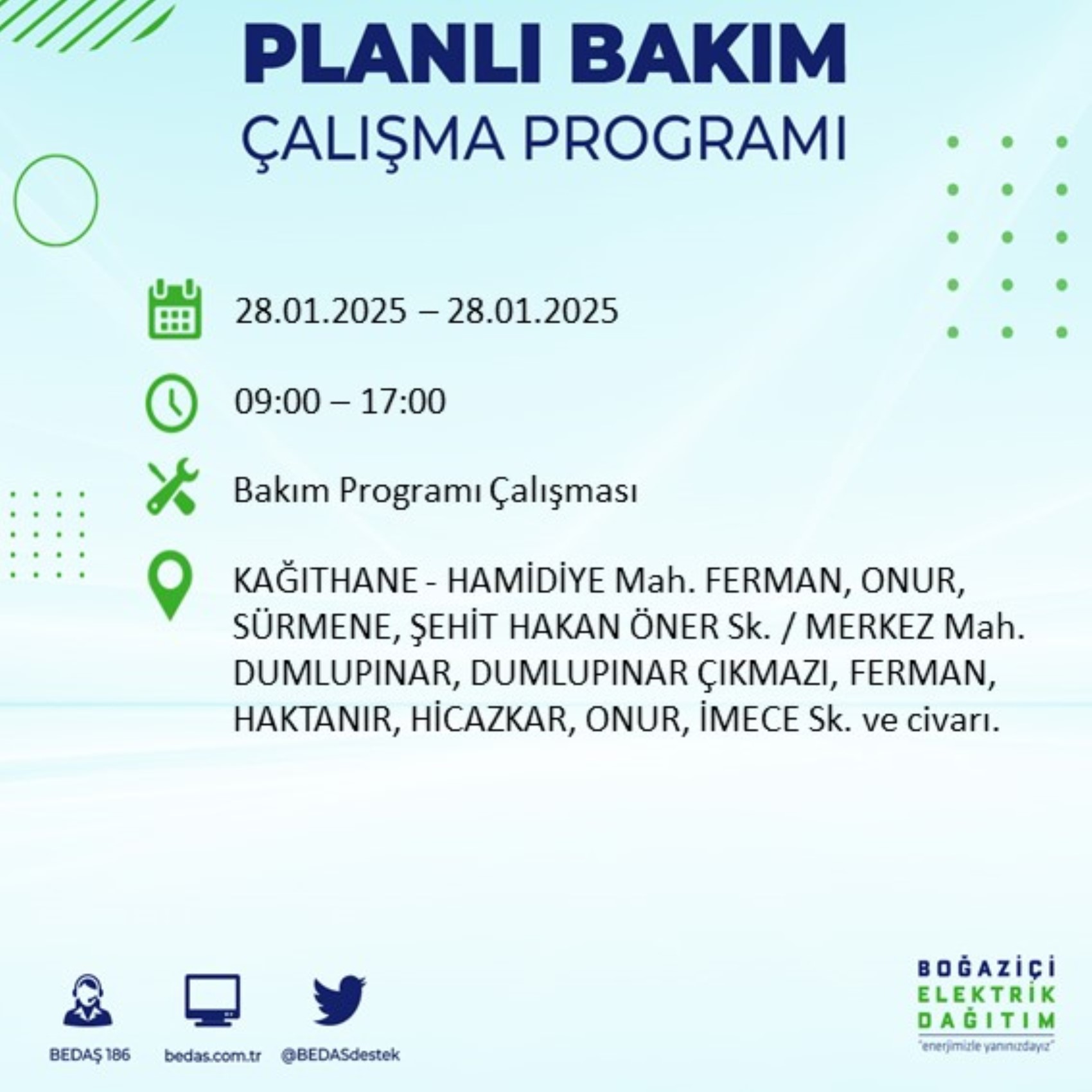 BEDAŞ açıkladı... İstanbul'da elektrik kesintisi: 28 Ocak'ta hangi mahalleler etkilenecek?