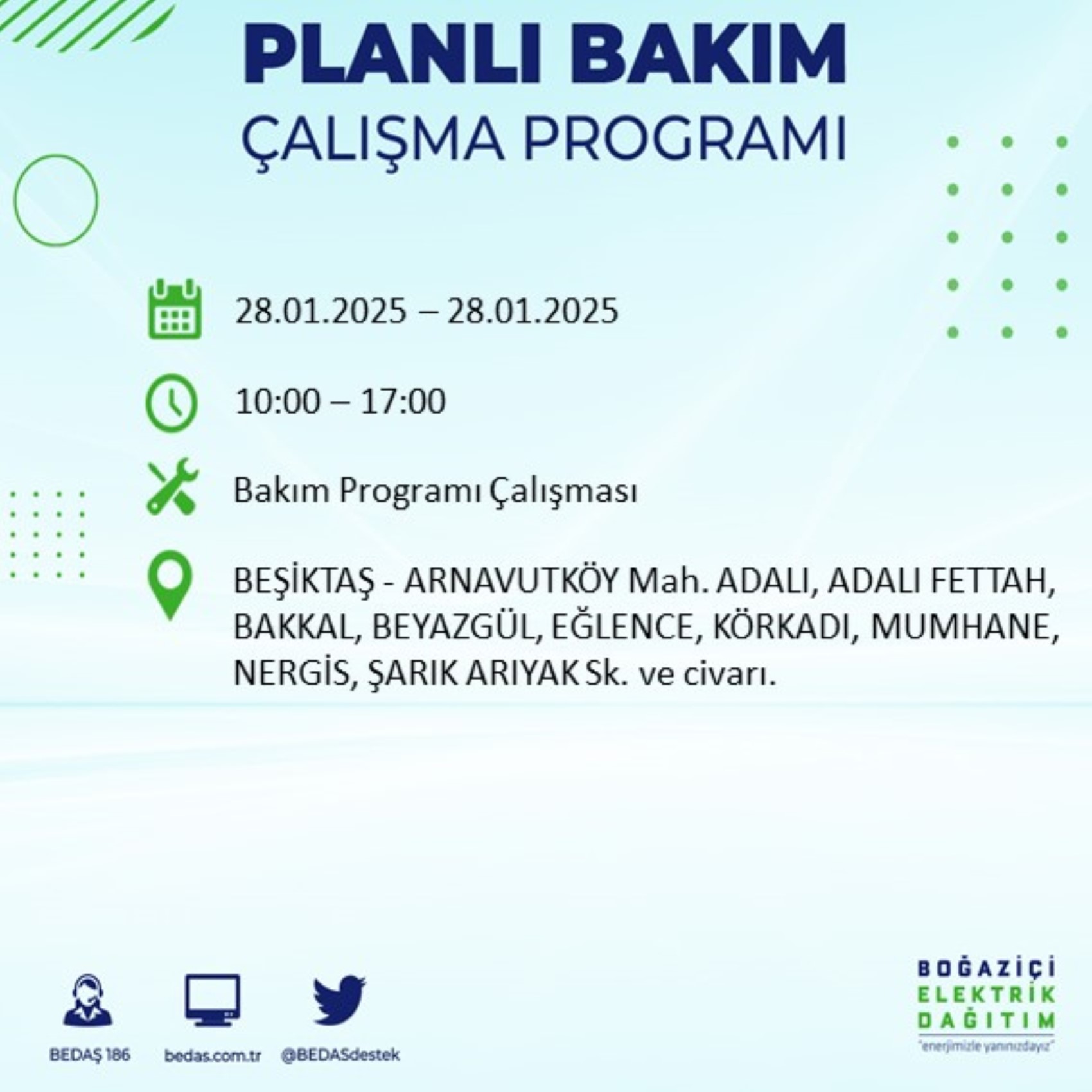 BEDAŞ açıkladı... İstanbul'da elektrik kesintisi: 28 Ocak'ta hangi mahalleler etkilenecek?