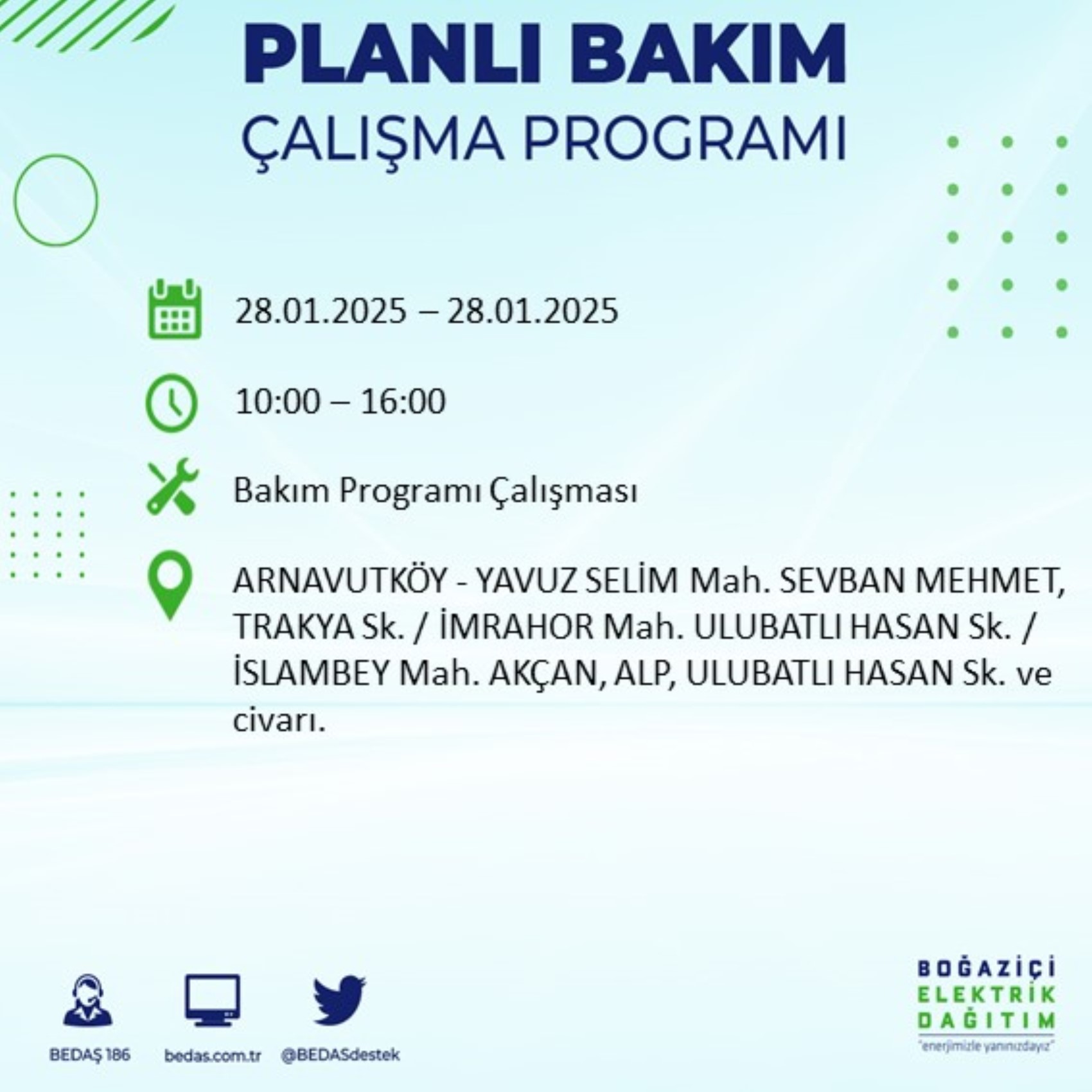 BEDAŞ açıkladı... İstanbul'da elektrik kesintisi: 28 Ocak'ta hangi mahalleler etkilenecek?