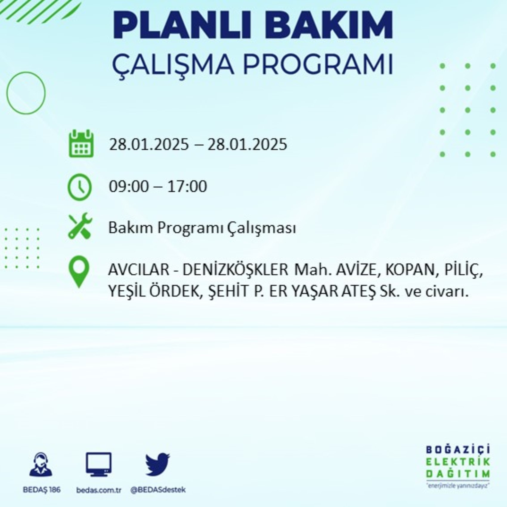 BEDAŞ açıkladı... İstanbul'da elektrik kesintisi: 28 Ocak'ta hangi mahalleler etkilenecek?