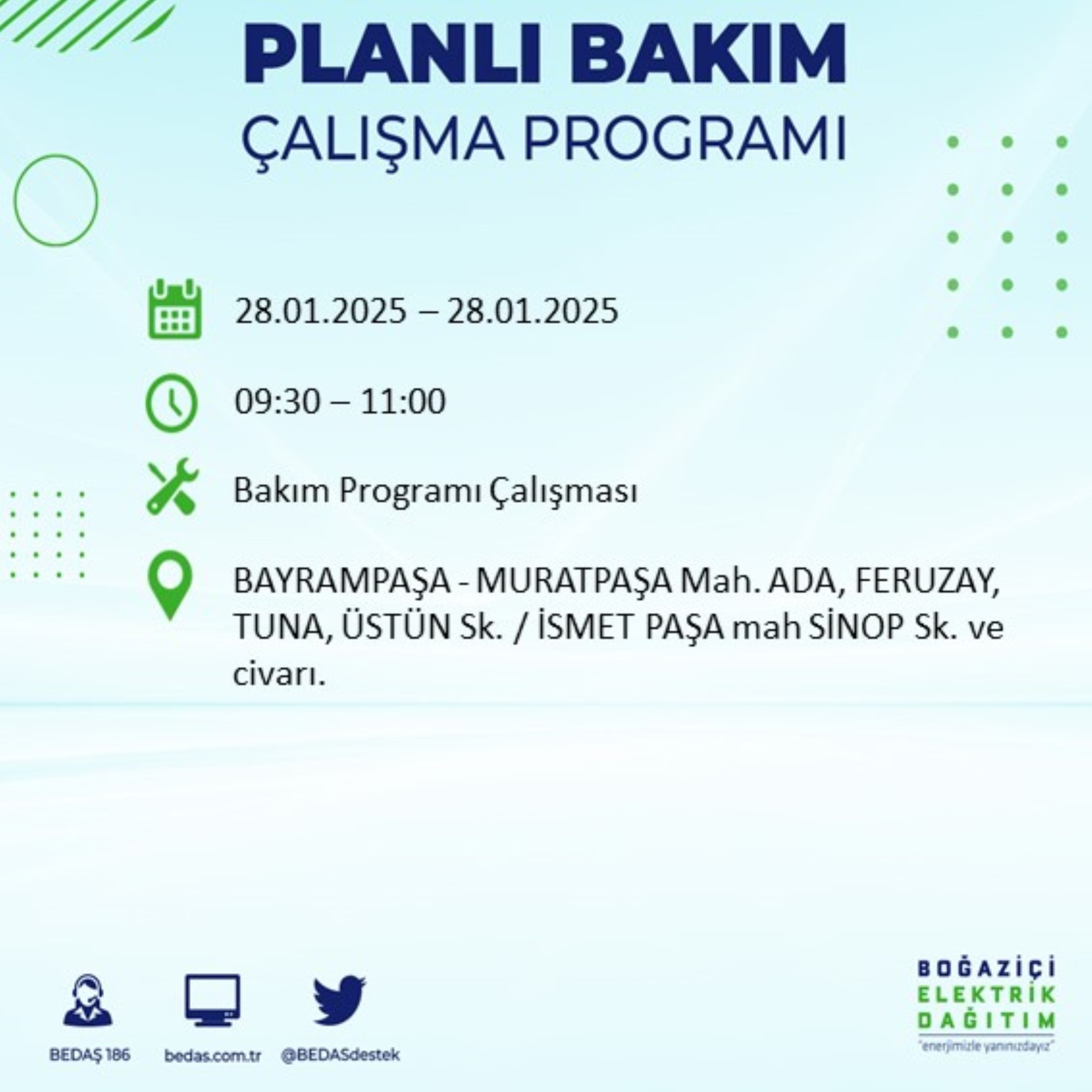 BEDAŞ açıkladı... İstanbul'da elektrik kesintisi: 28 Ocak'ta hangi mahalleler etkilenecek?