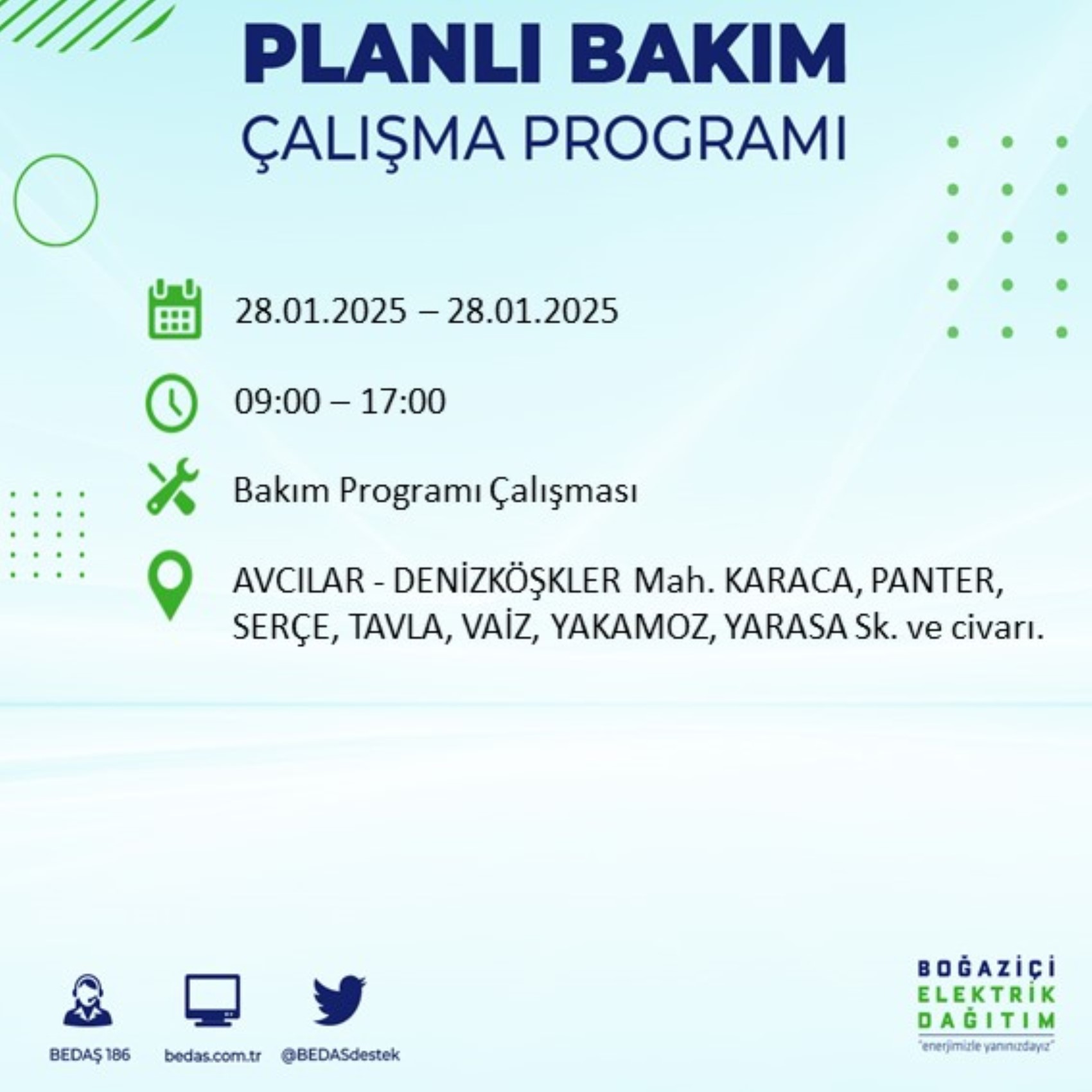 BEDAŞ açıkladı... İstanbul'da elektrik kesintisi: 28 Ocak'ta hangi mahalleler etkilenecek?