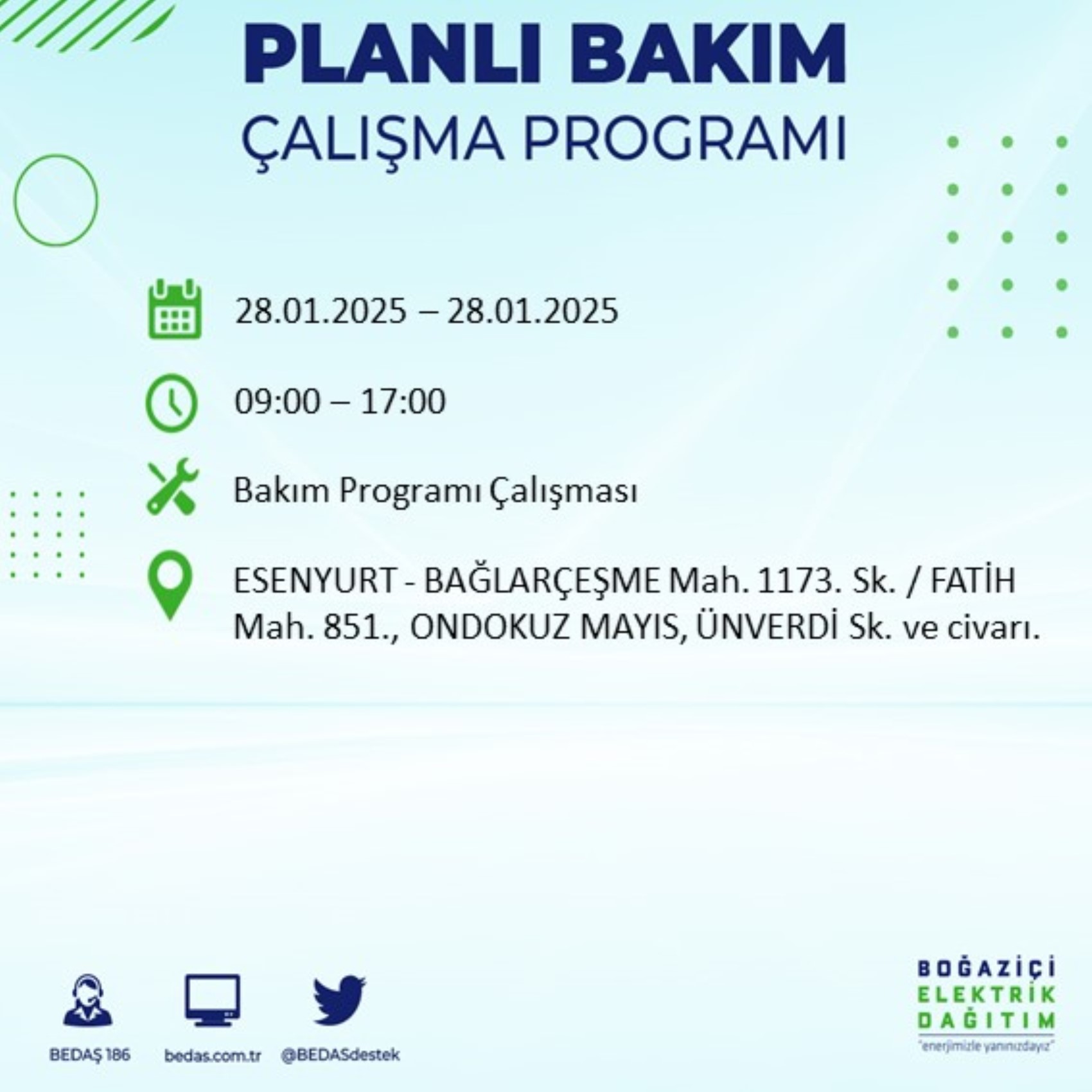 BEDAŞ açıkladı... İstanbul'da elektrik kesintisi: 28 Ocak'ta hangi mahalleler etkilenecek?