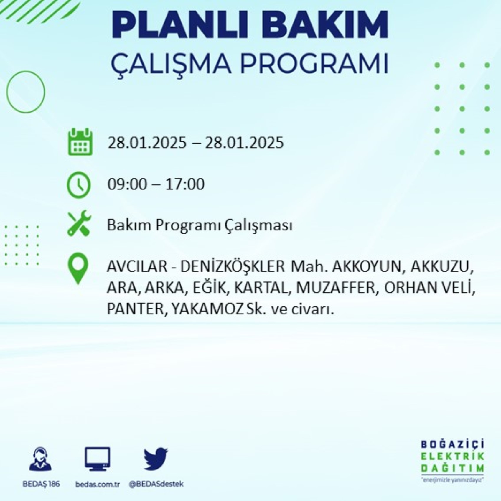 BEDAŞ açıkladı... İstanbul'da elektrik kesintisi: 28 Ocak'ta hangi mahalleler etkilenecek?