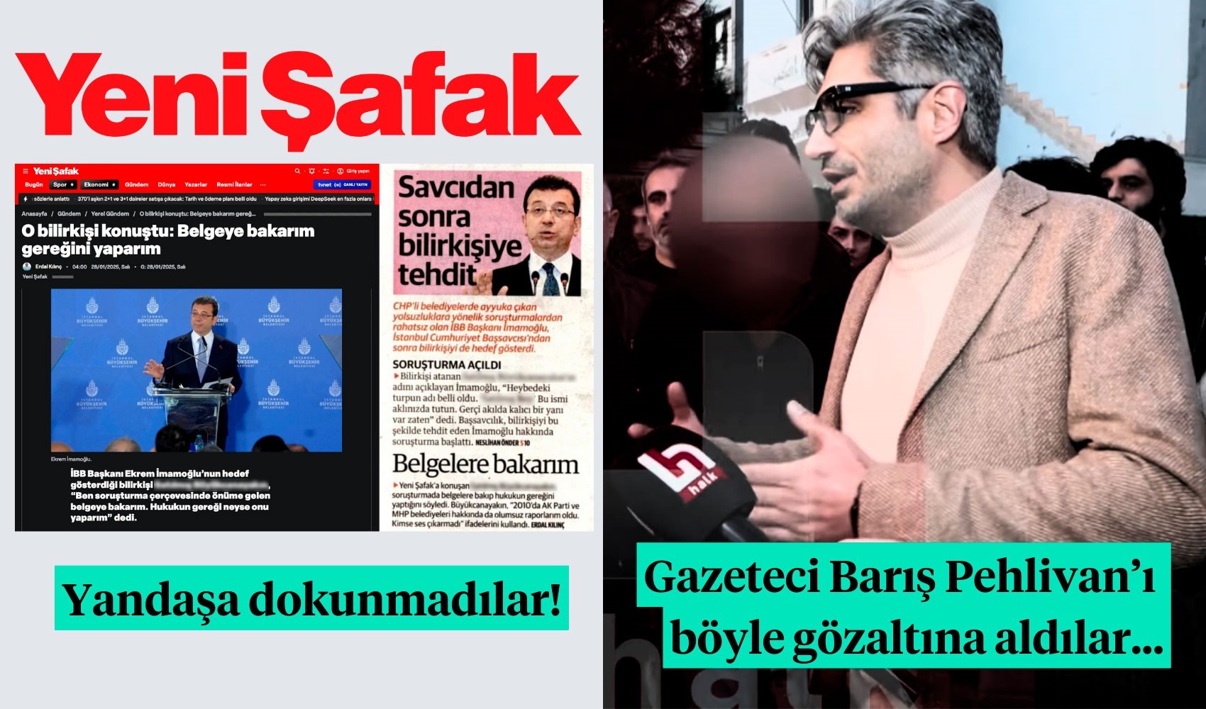 Bilirkişinin adını verip görüşünü alan Yeni Şafak'a dokunulmadı: Cevap hakkı tanıyanlar gözaltında