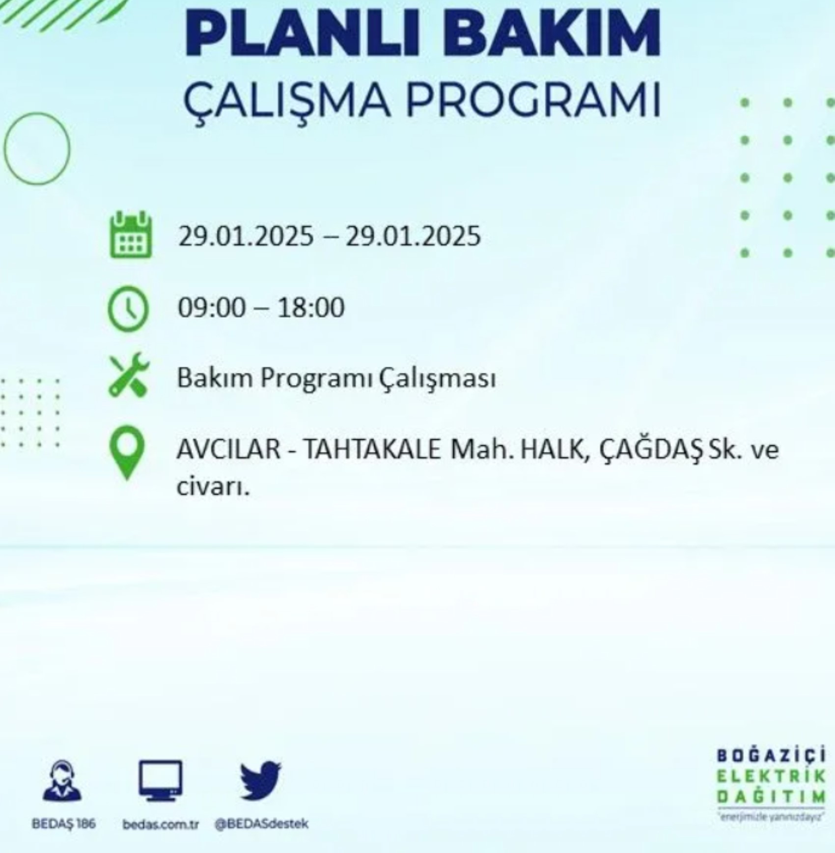 BEDAŞ açıkladı... İstanbul'da elektrik kesintisi: 29 Ocak'ta hangi mahalleler etkilenecek?