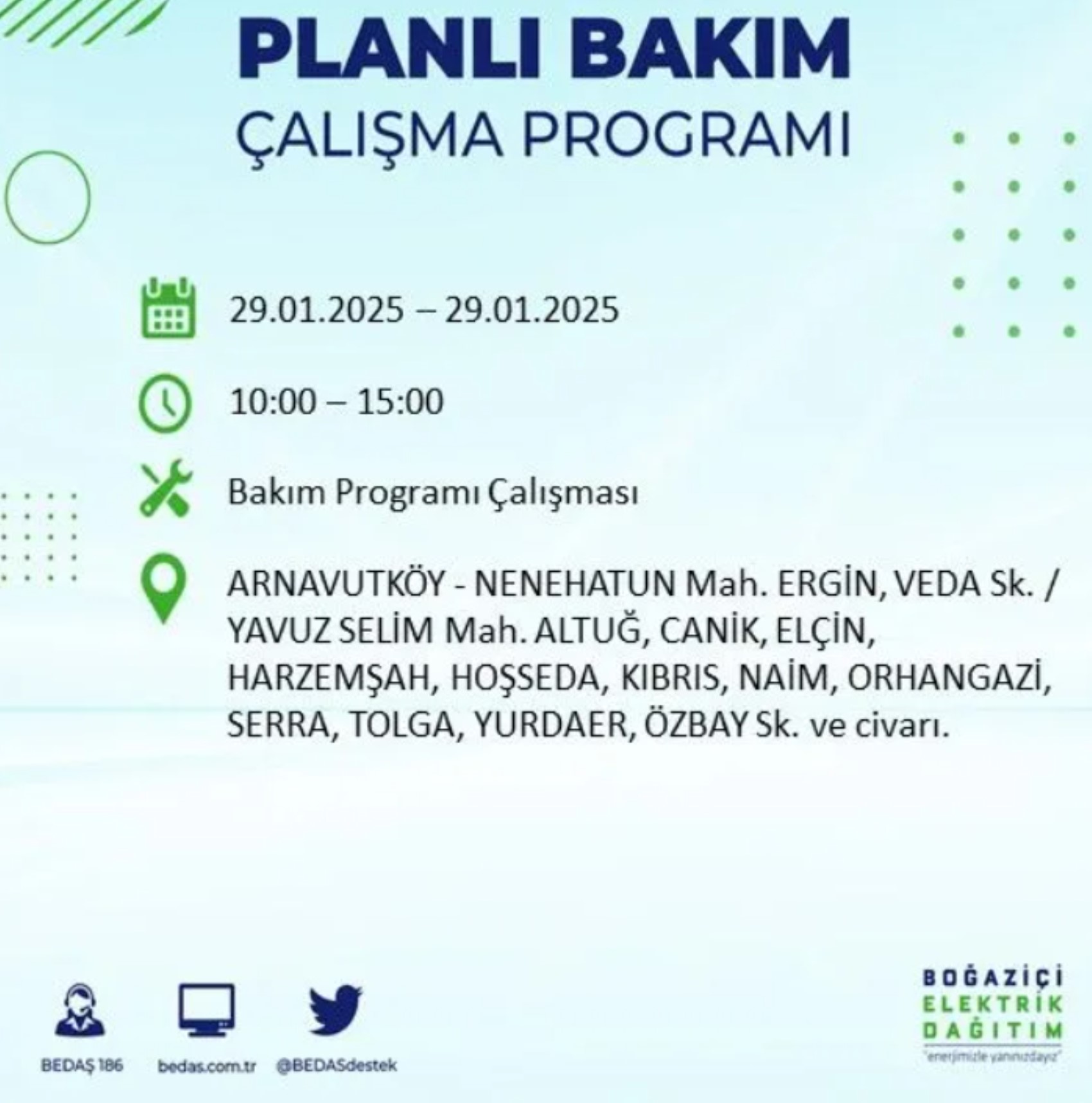 BEDAŞ açıkladı... İstanbul'da elektrik kesintisi: 29 Ocak'ta hangi mahalleler etkilenecek?