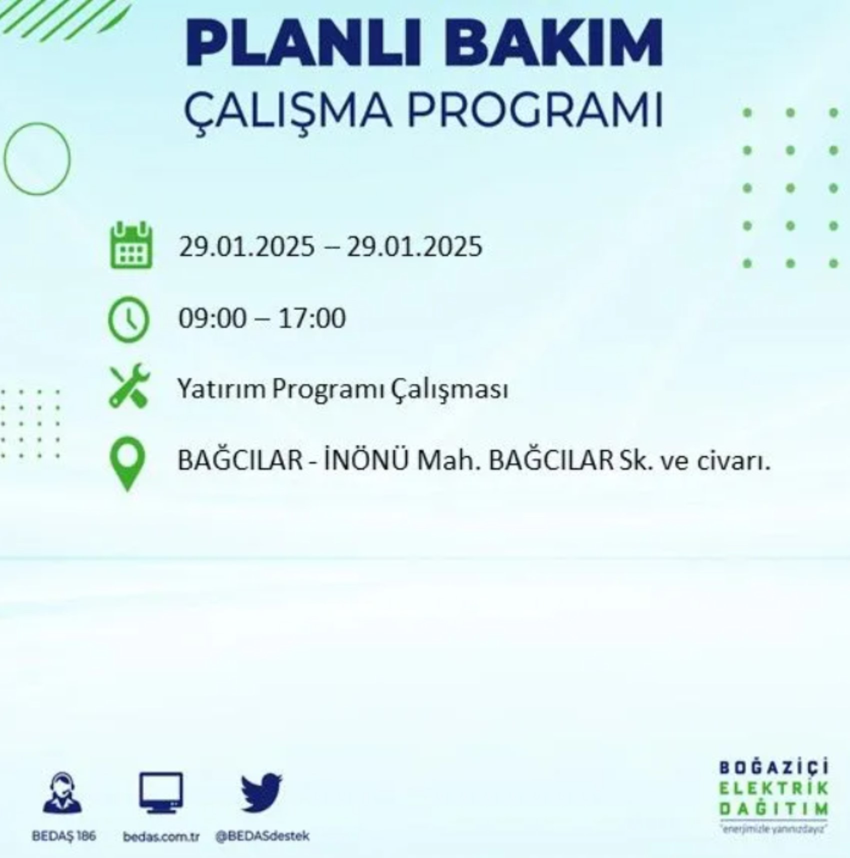 BEDAŞ açıkladı... İstanbul'da elektrik kesintisi: 29 Ocak'ta hangi mahalleler etkilenecek?