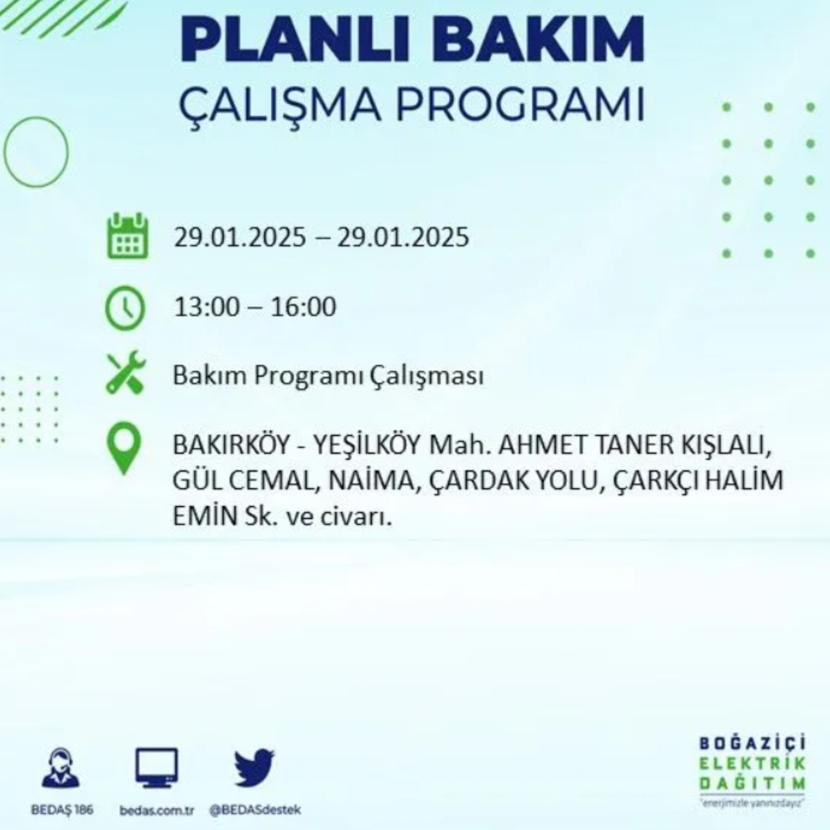 BEDAŞ açıkladı... İstanbul'da elektrik kesintisi: 29 Ocak'ta hangi mahalleler etkilenecek?