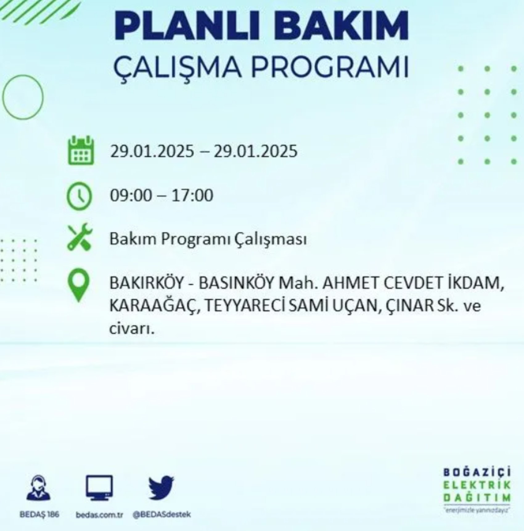 BEDAŞ açıkladı... İstanbul'da elektrik kesintisi: 29 Ocak'ta hangi mahalleler etkilenecek?