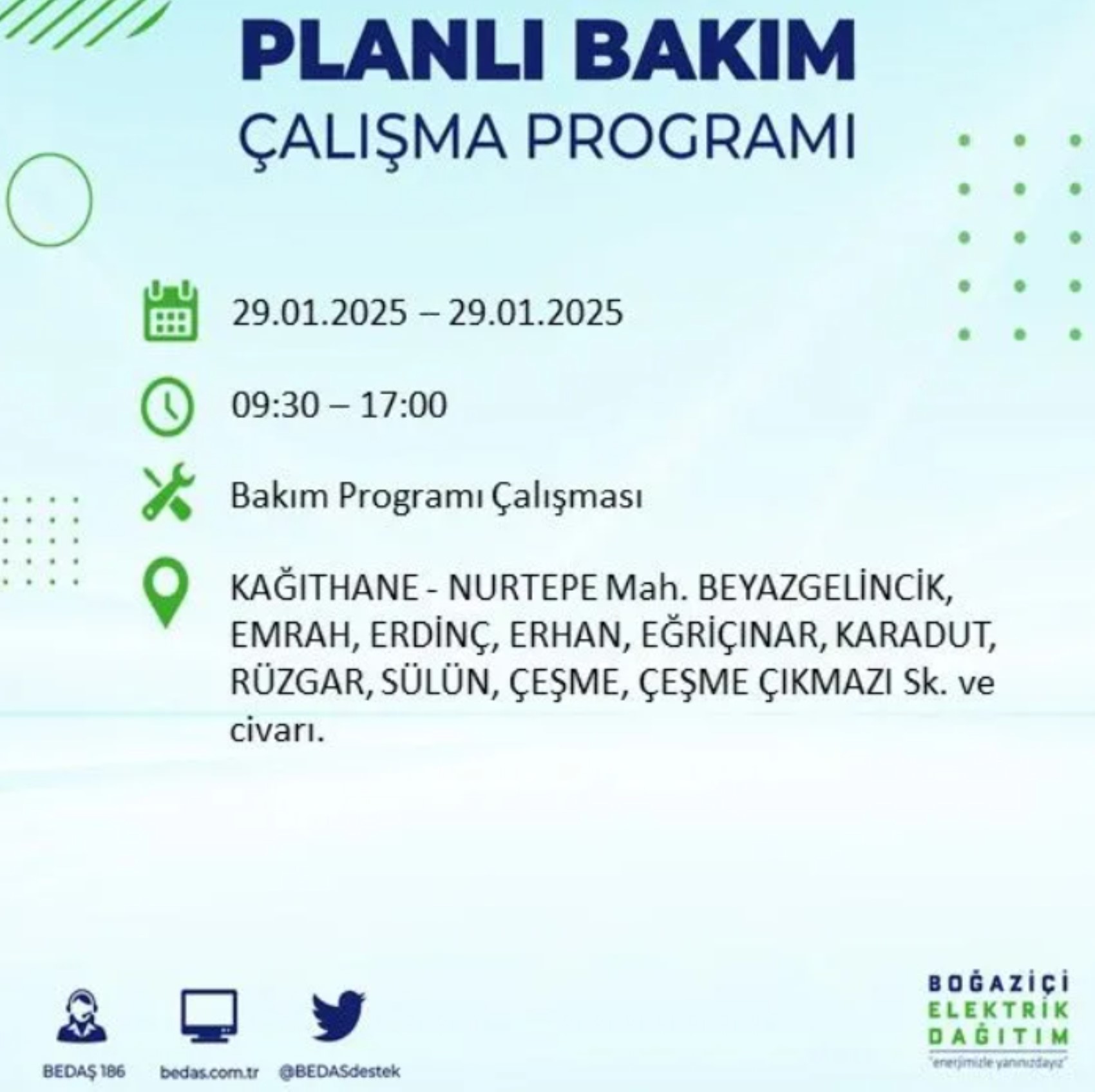 BEDAŞ açıkladı... İstanbul'da elektrik kesintisi: 29 Ocak'ta hangi mahalleler etkilenecek?