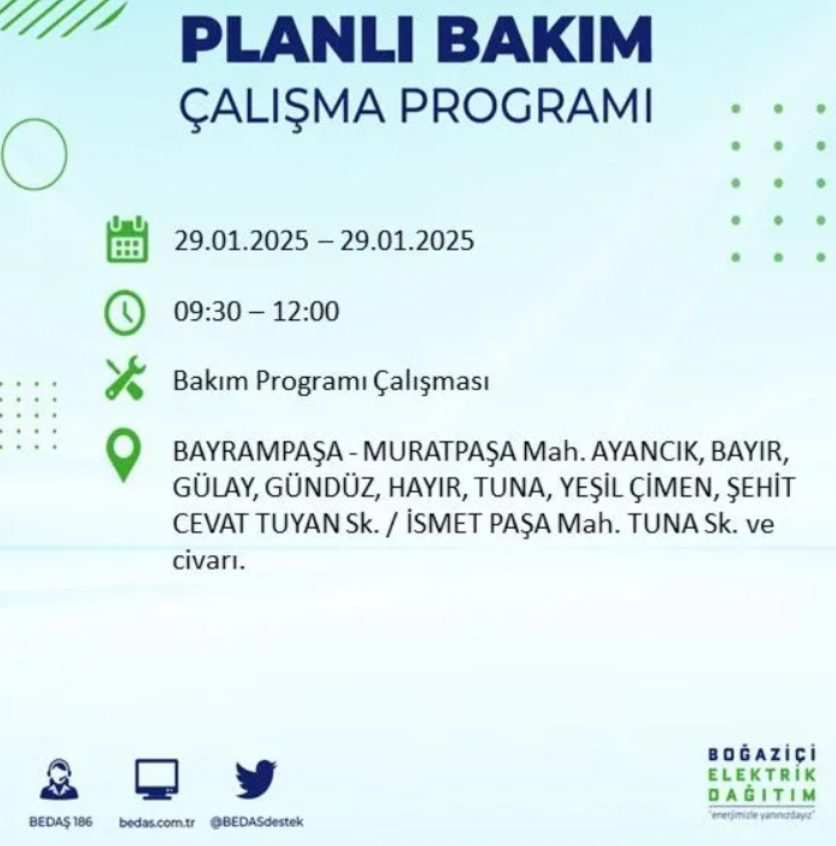 BEDAŞ açıkladı... İstanbul'da elektrik kesintisi: 29 Ocak'ta hangi mahalleler etkilenecek?