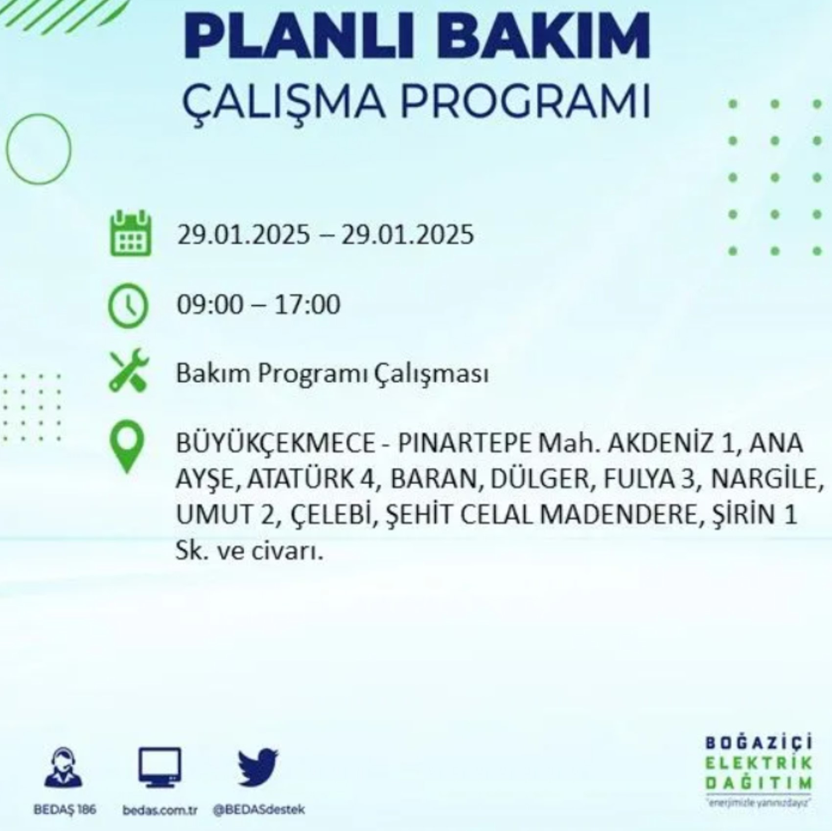 BEDAŞ açıkladı... İstanbul'da elektrik kesintisi: 29 Ocak'ta hangi mahalleler etkilenecek?