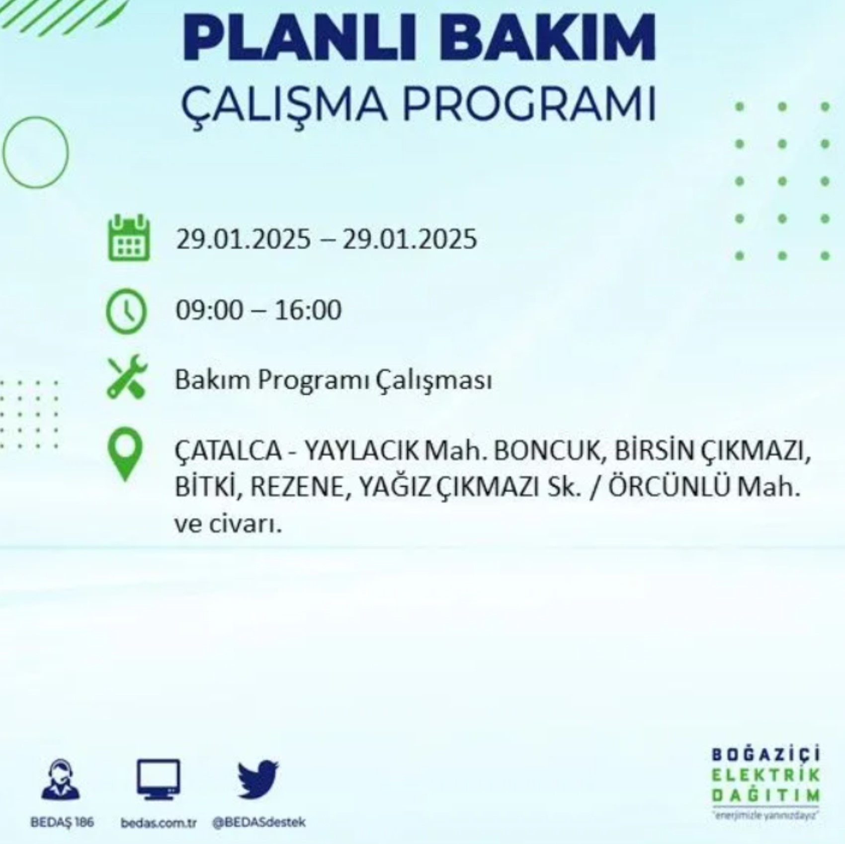 BEDAŞ açıkladı... İstanbul'da elektrik kesintisi: 29 Ocak'ta hangi mahalleler etkilenecek?