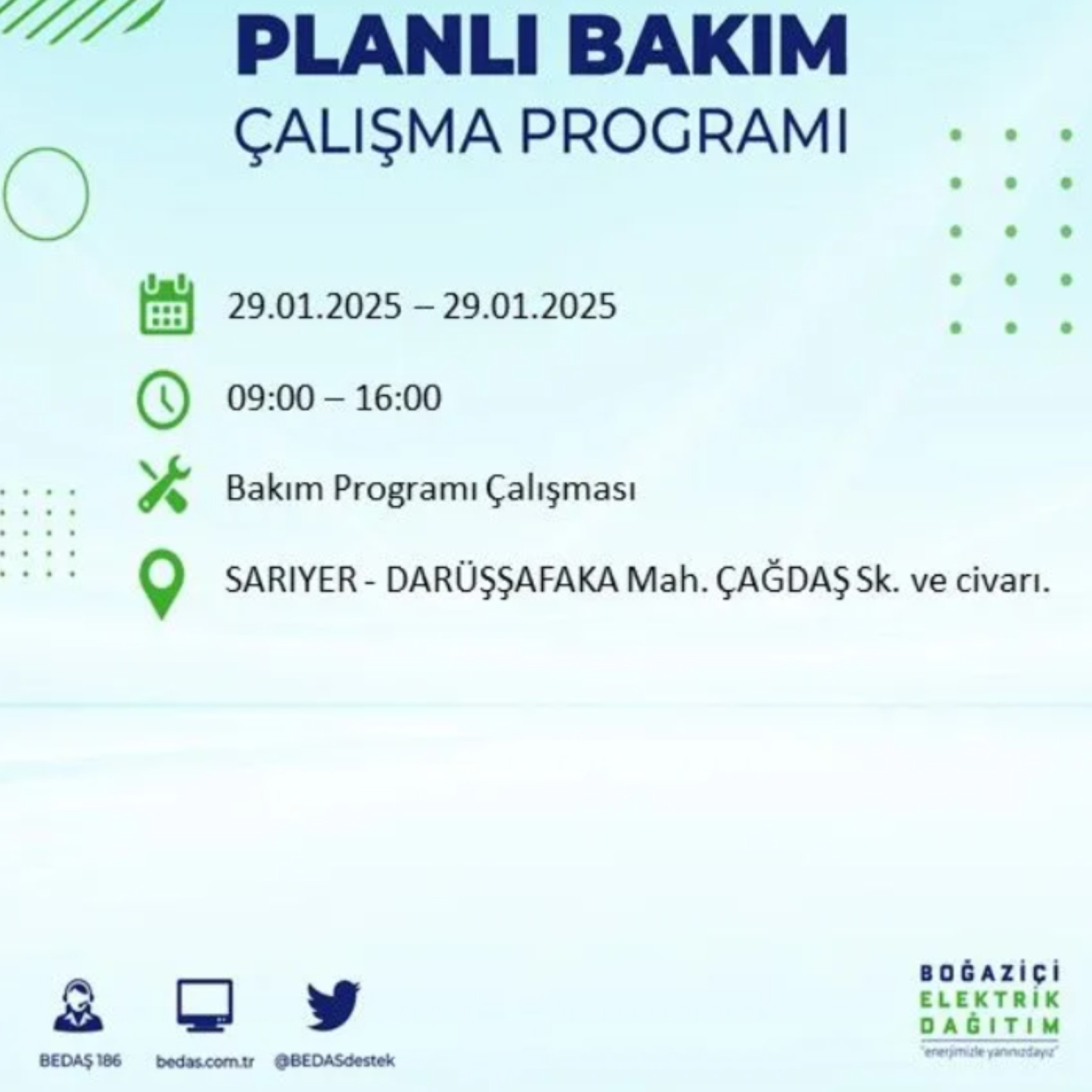 BEDAŞ açıkladı... İstanbul'da elektrik kesintisi: 29 Ocak'ta hangi mahalleler etkilenecek?