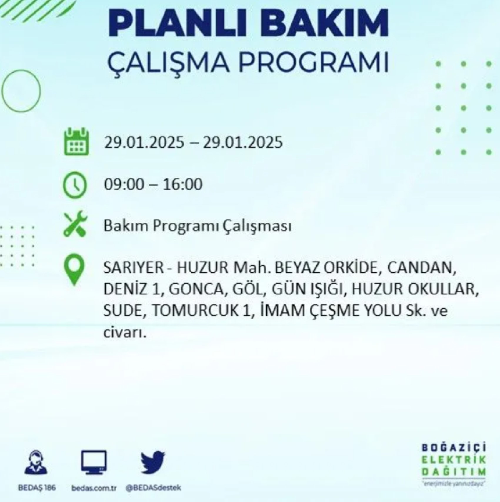 BEDAŞ açıkladı... İstanbul'da elektrik kesintisi: 29 Ocak'ta hangi mahalleler etkilenecek?