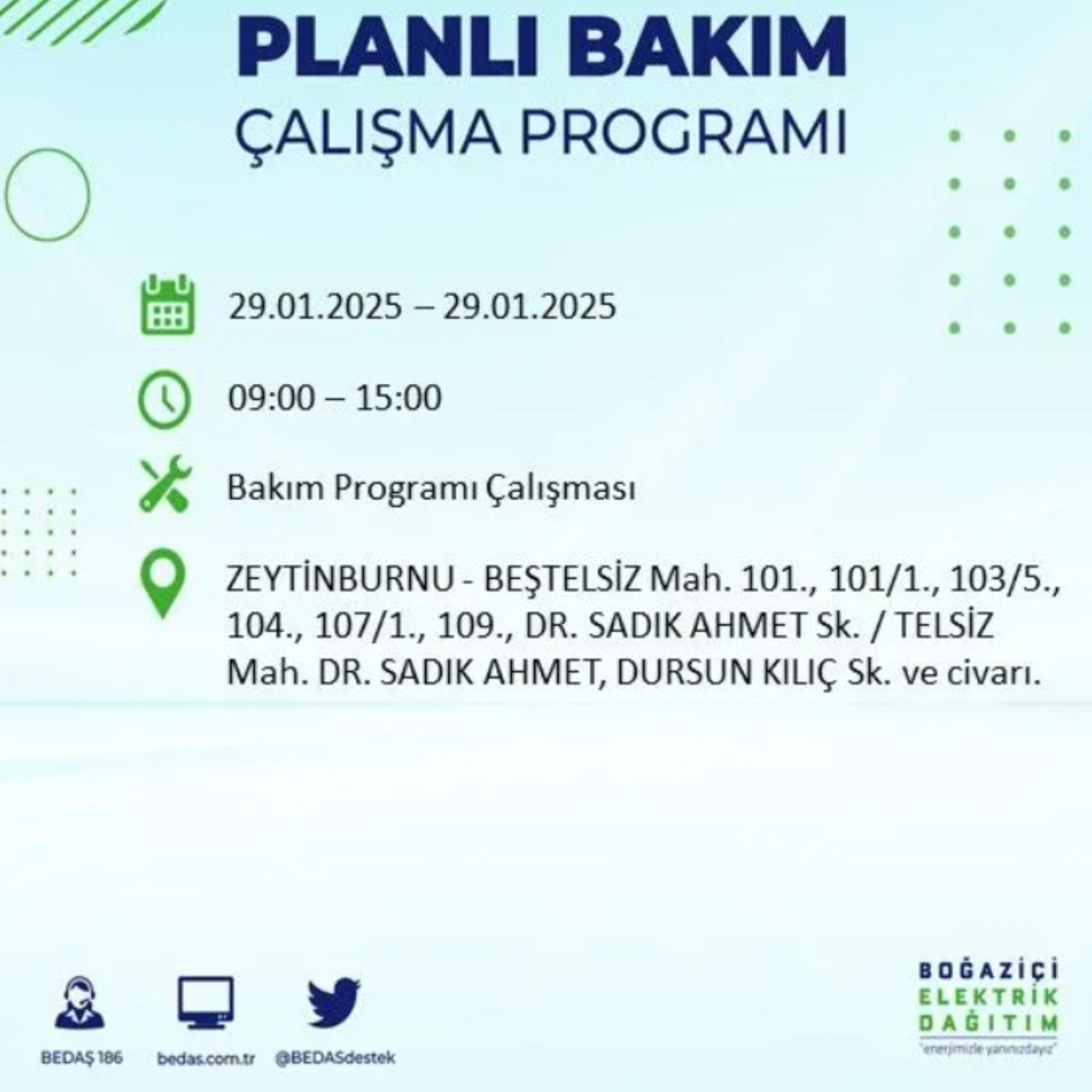 BEDAŞ açıkladı... İstanbul'da elektrik kesintisi: 29 Ocak'ta hangi mahalleler etkilenecek?