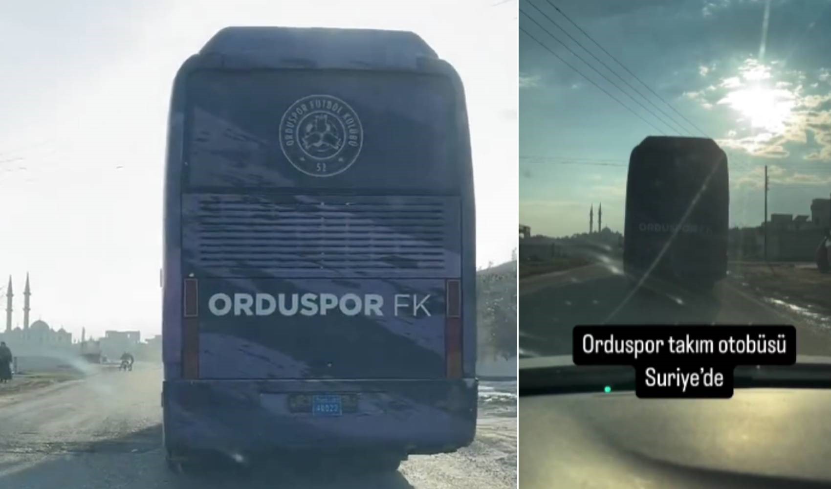 Orduspor otobüsü Suriye'de görüntülendi! Kulüpten açıklama geldi