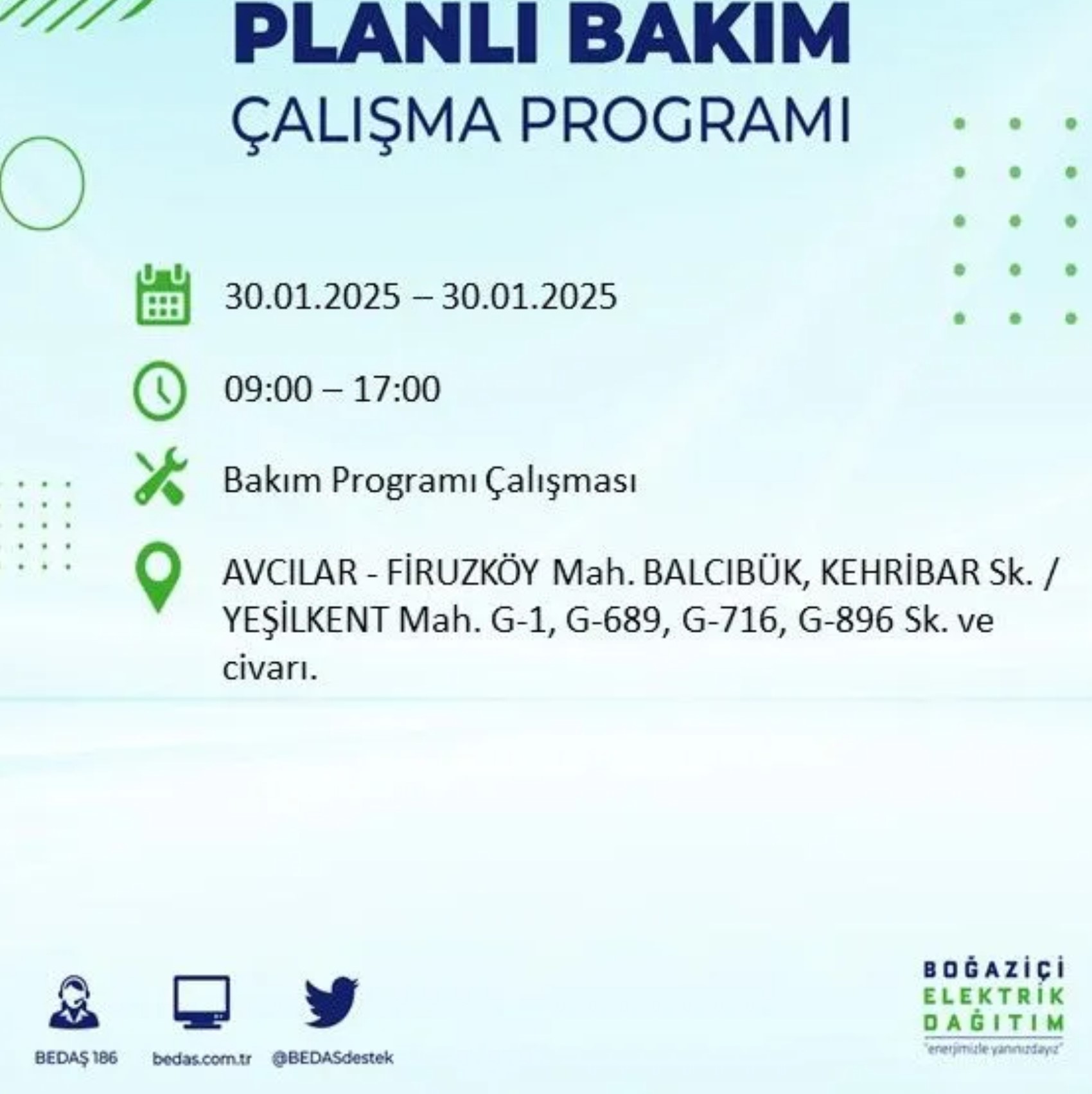 BEDAŞ açıkladı... İstanbul'da elektrik kesintisi: 30 Ocak'ta hangi mahalleler etkilenecek?