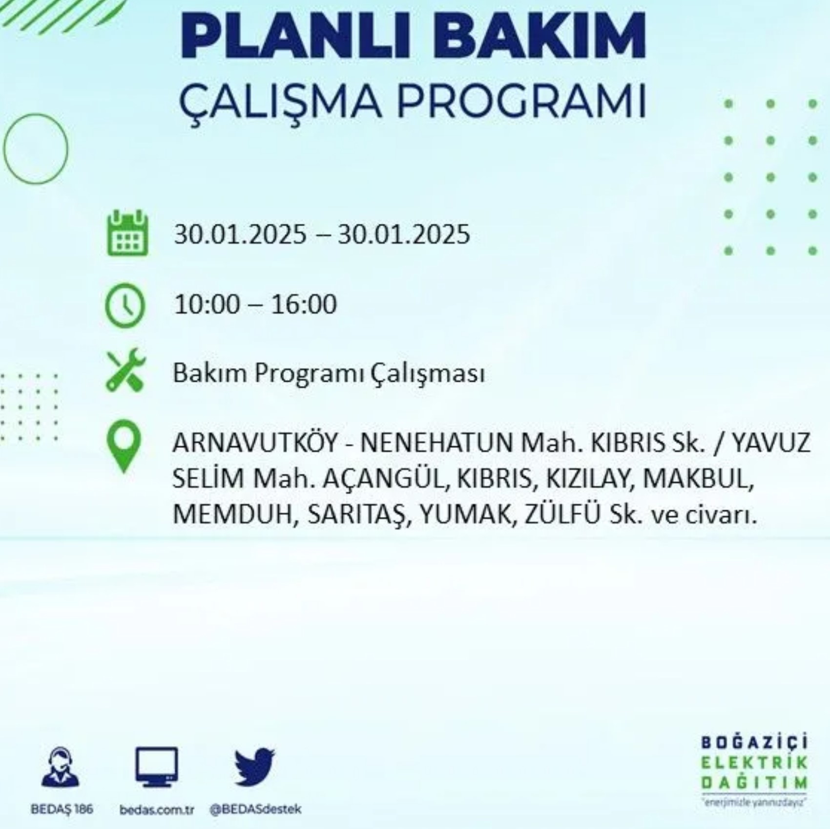 BEDAŞ açıkladı... İstanbul'da elektrik kesintisi: 30 Ocak'ta hangi mahalleler etkilenecek?