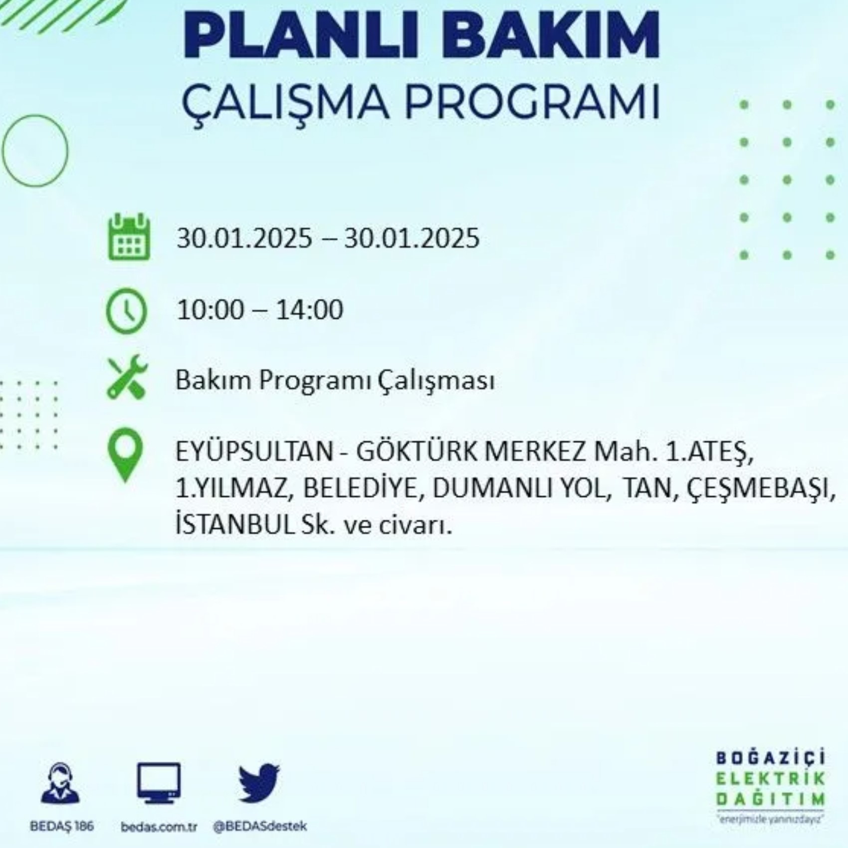 BEDAŞ açıkladı... İstanbul'da elektrik kesintisi: 30 Ocak'ta hangi mahalleler etkilenecek?