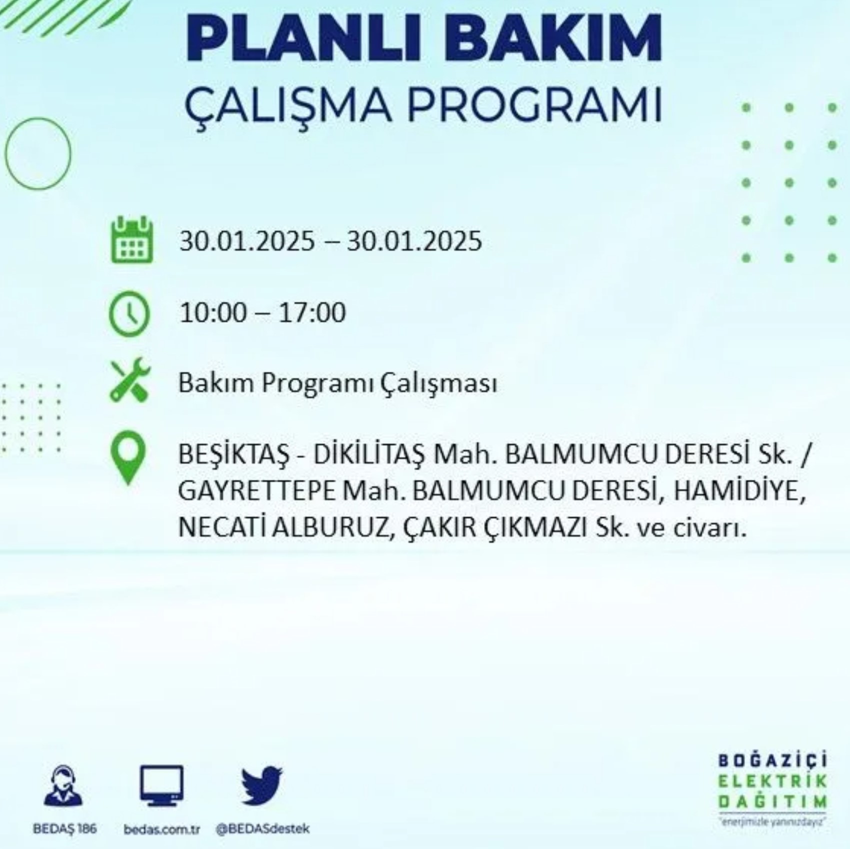 BEDAŞ açıkladı... İstanbul'da elektrik kesintisi: 30 Ocak'ta hangi mahalleler etkilenecek?