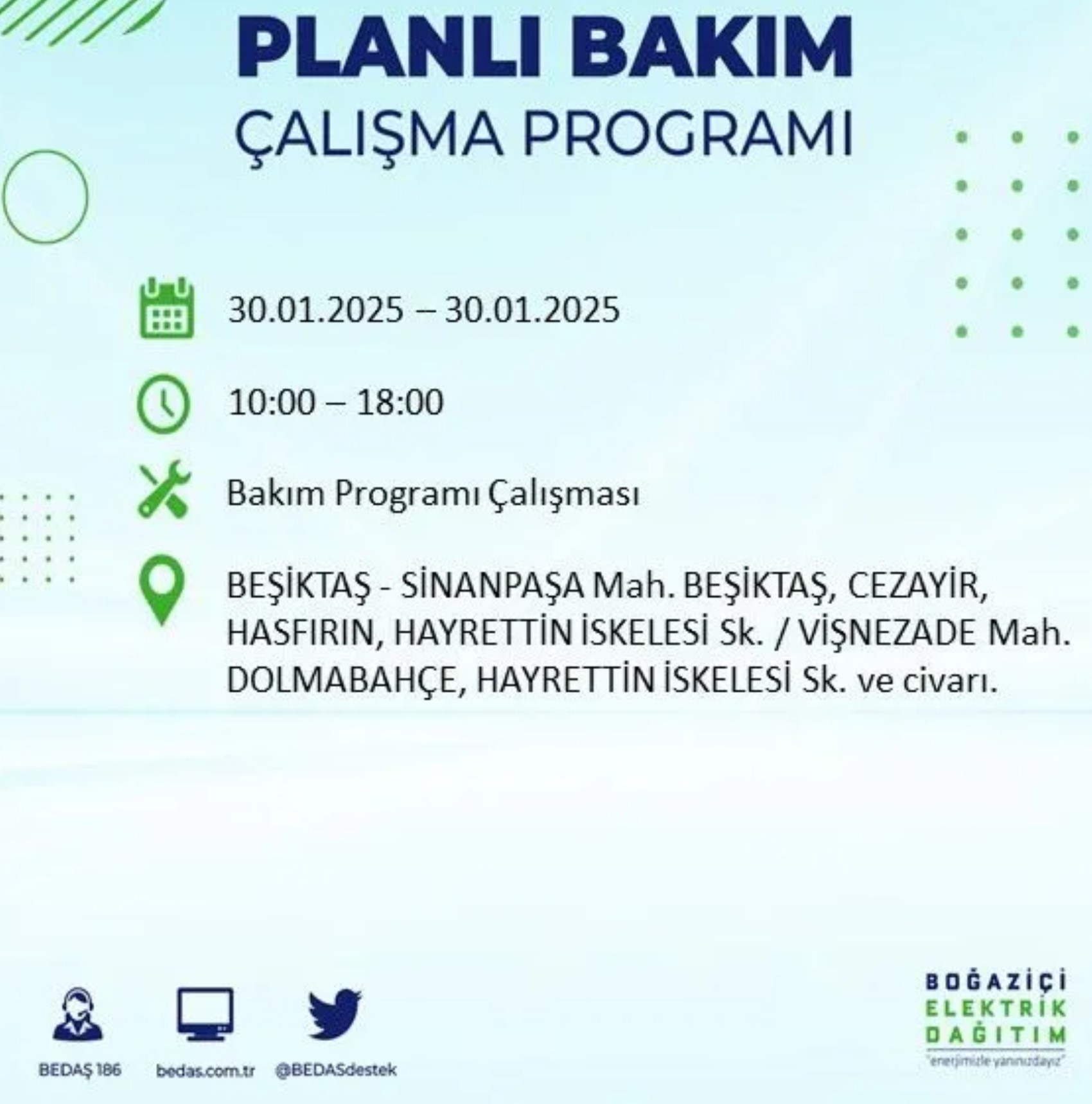 BEDAŞ açıkladı... İstanbul'da elektrik kesintisi: 30 Ocak'ta hangi mahalleler etkilenecek?