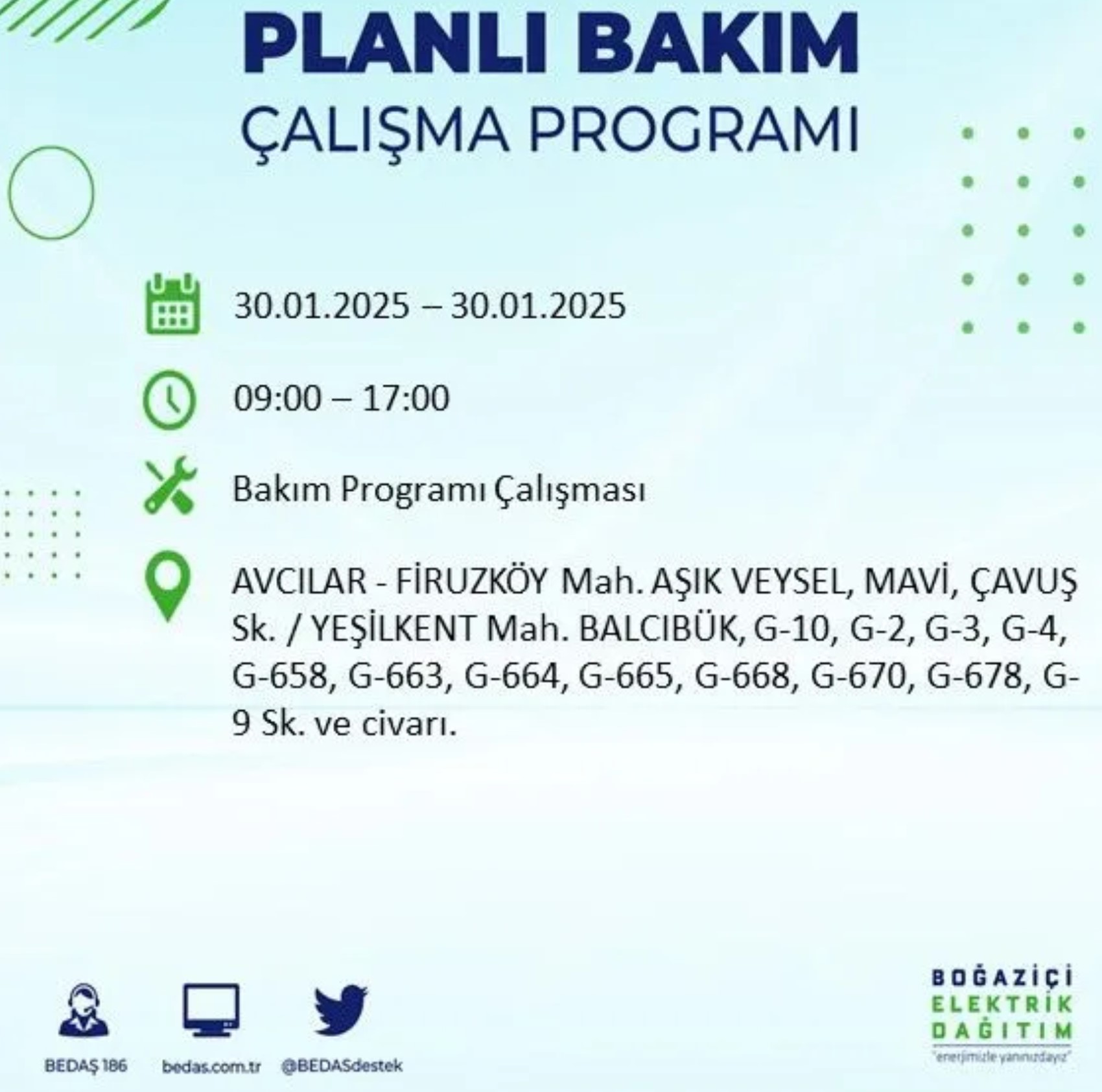 BEDAŞ açıkladı... İstanbul'da elektrik kesintisi: 30 Ocak'ta hangi mahalleler etkilenecek?