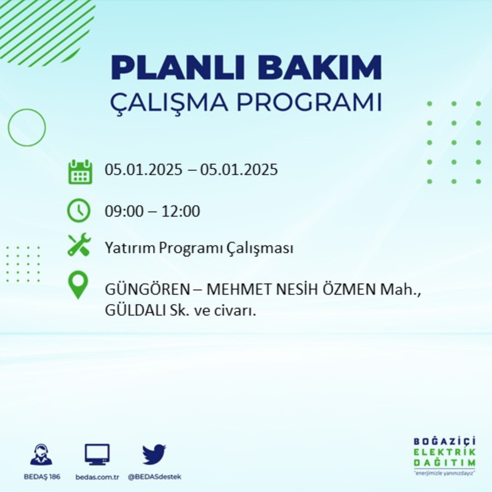 BEDAŞ açıkladı... İstanbul'da elektrik kesintisi: 5 Ocak'ta hangi mahalleler etkilenecek?