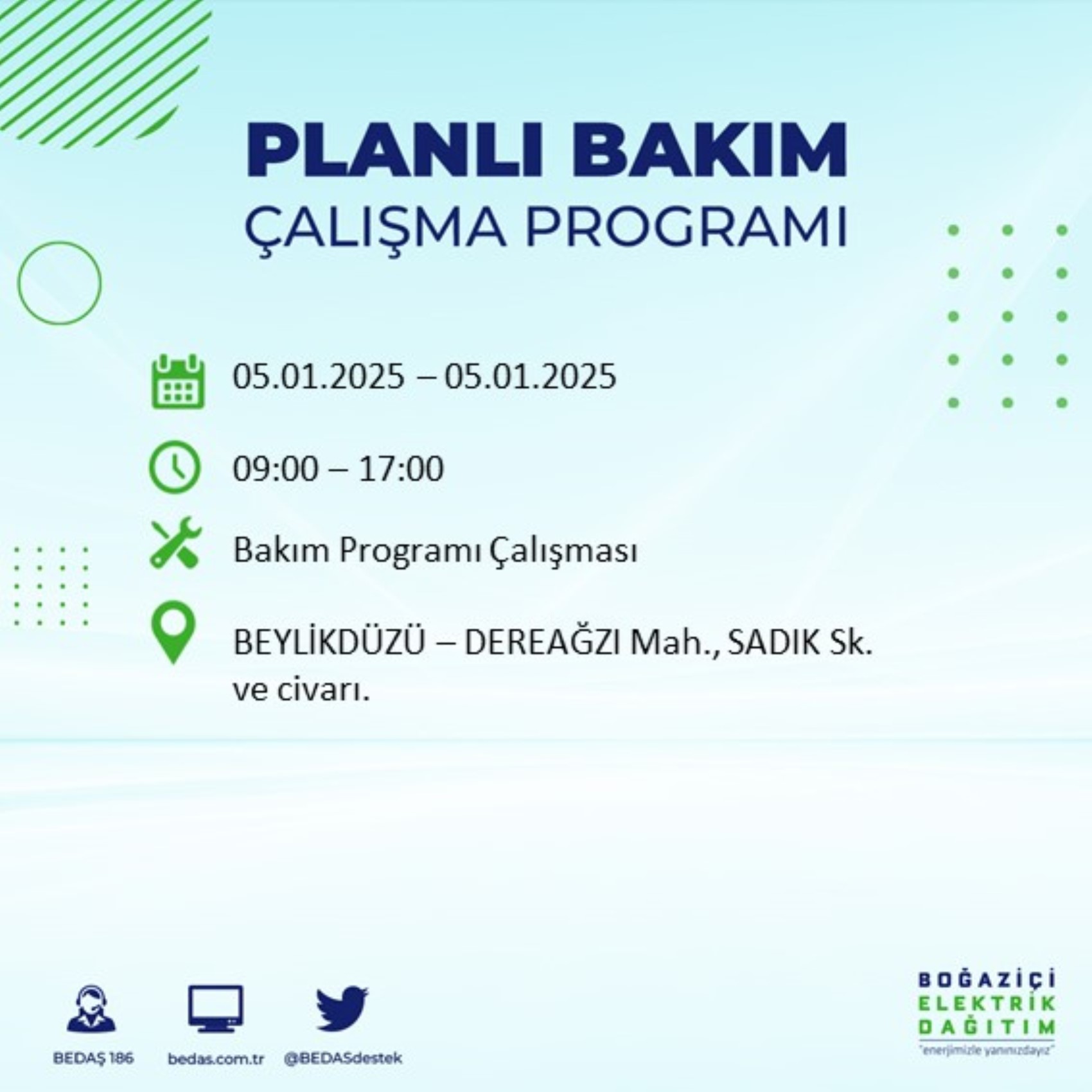BEDAŞ açıkladı... İstanbul'da elektrik kesintisi: 5 Ocak'ta hangi mahalleler etkilenecek?