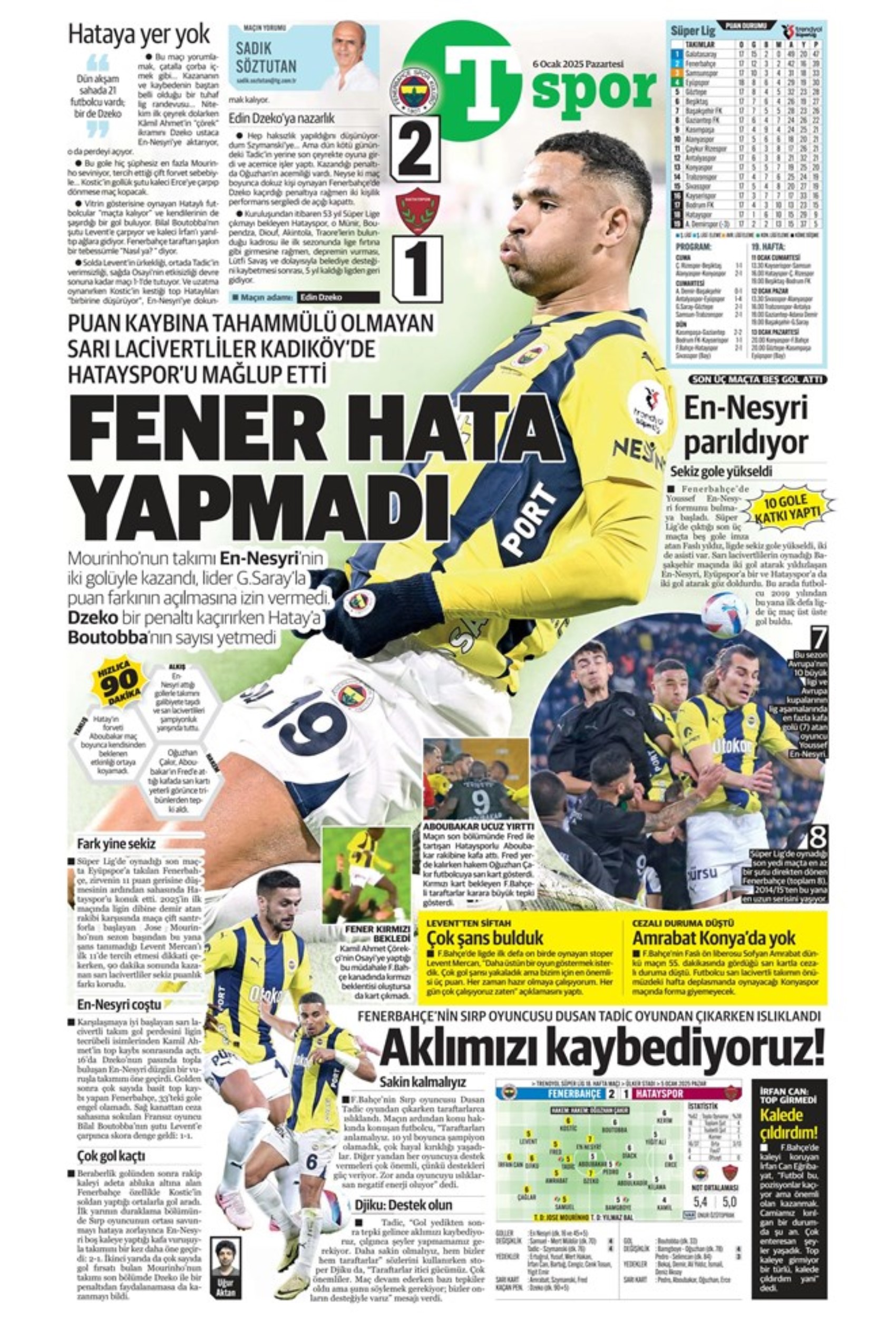 Sergen Yalçın başka bahara kaldı, Fenerbahçe hata yapmadı: 6 Ocak sporun manşetleri