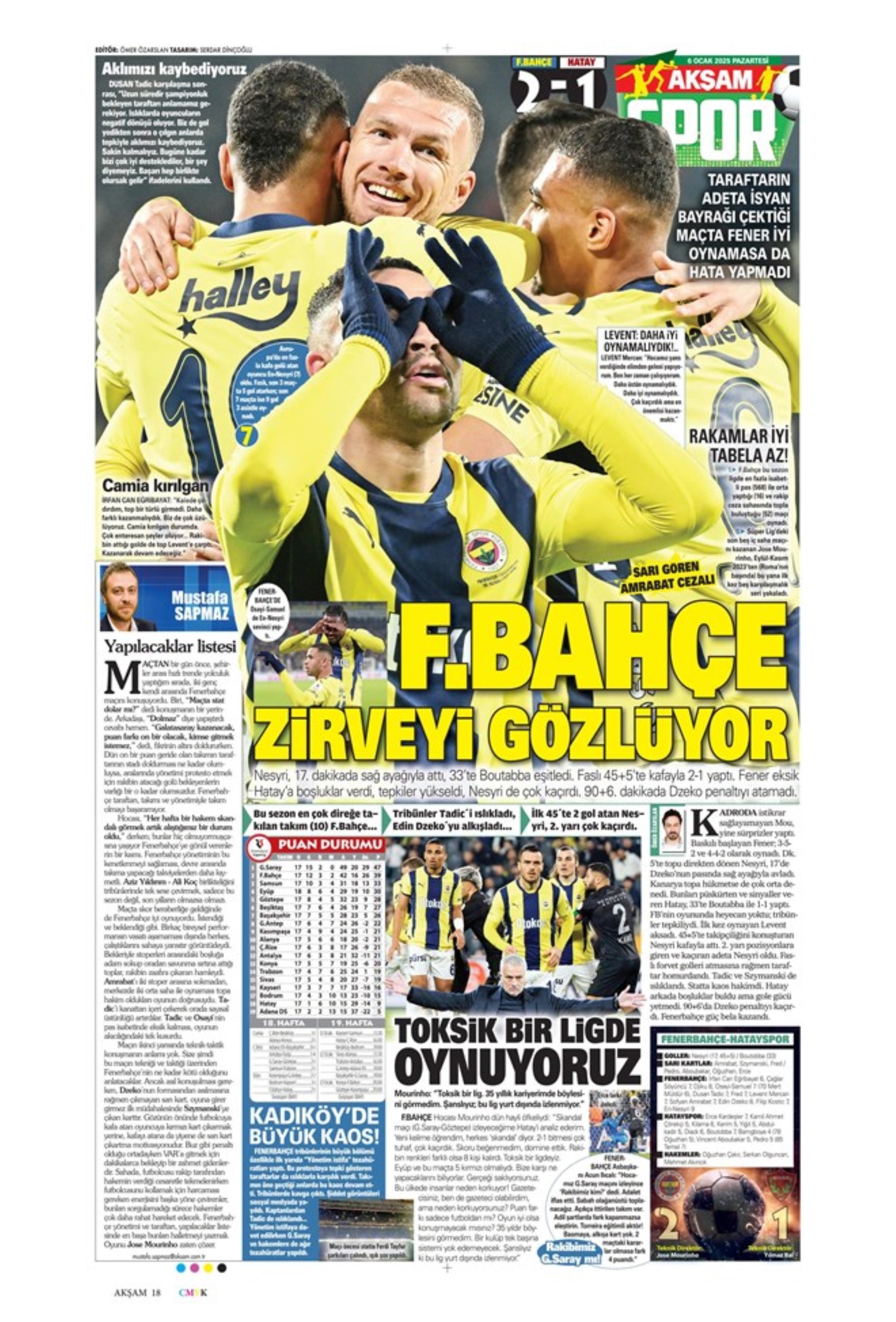 Sergen Yalçın başka bahara kaldı, Fenerbahçe hata yapmadı: 6 Ocak sporun manşetleri