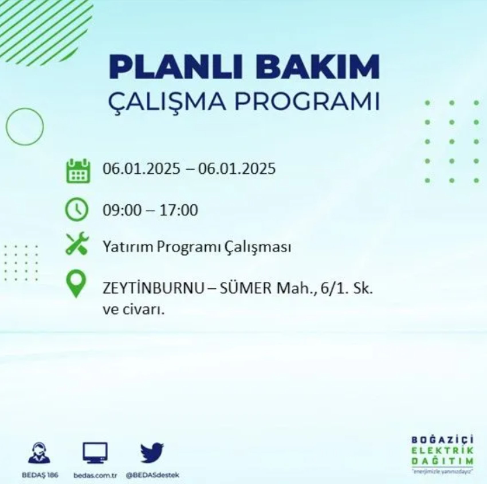 BEDAŞ açıkladı... İstanbul'da elektrik kesintisi: 6 Ocak'ta hangi mahalleler etkilenecek?