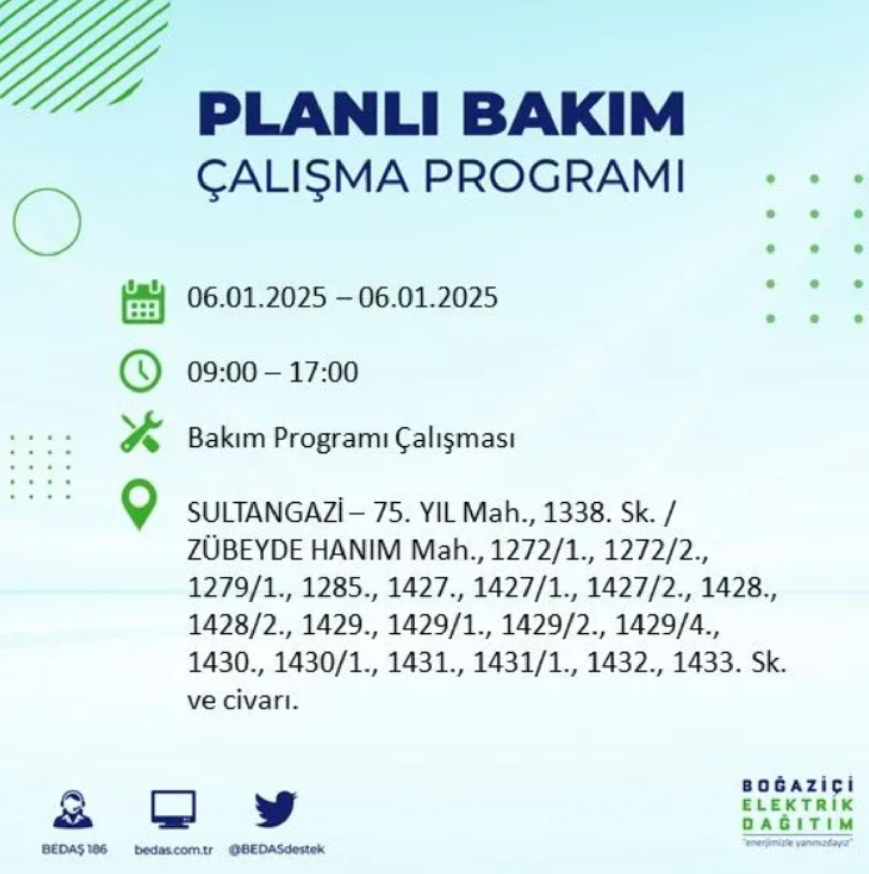 BEDAŞ açıkladı... İstanbul'da elektrik kesintisi: 6 Ocak'ta hangi mahalleler etkilenecek?